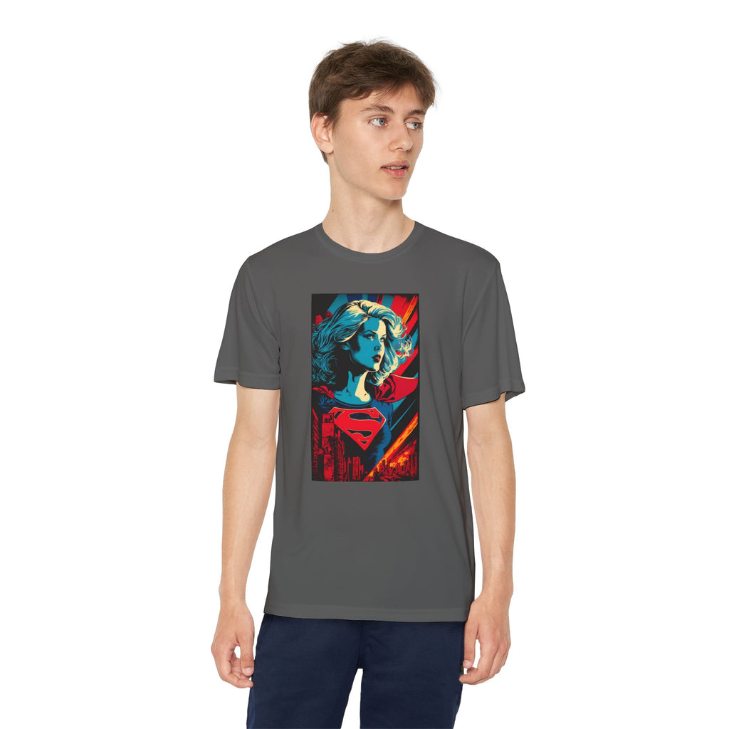 Superhero Youth T-Shirt Sports Graphic Tee, Cool Athletic Shirt for Kids