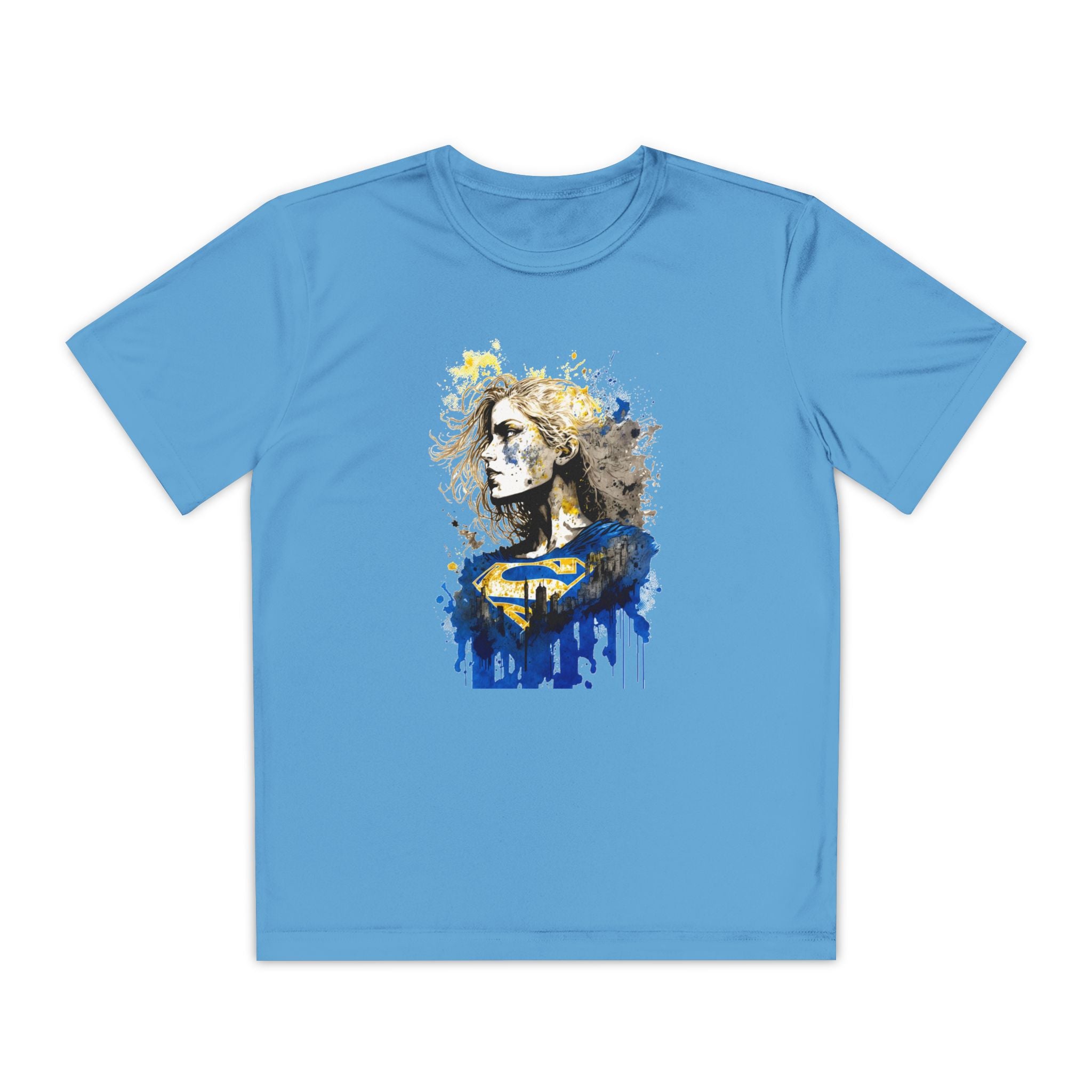 Superhero Youth T-Shirt Sports Graphic Tee, Cool Athletic Shirt for Kids