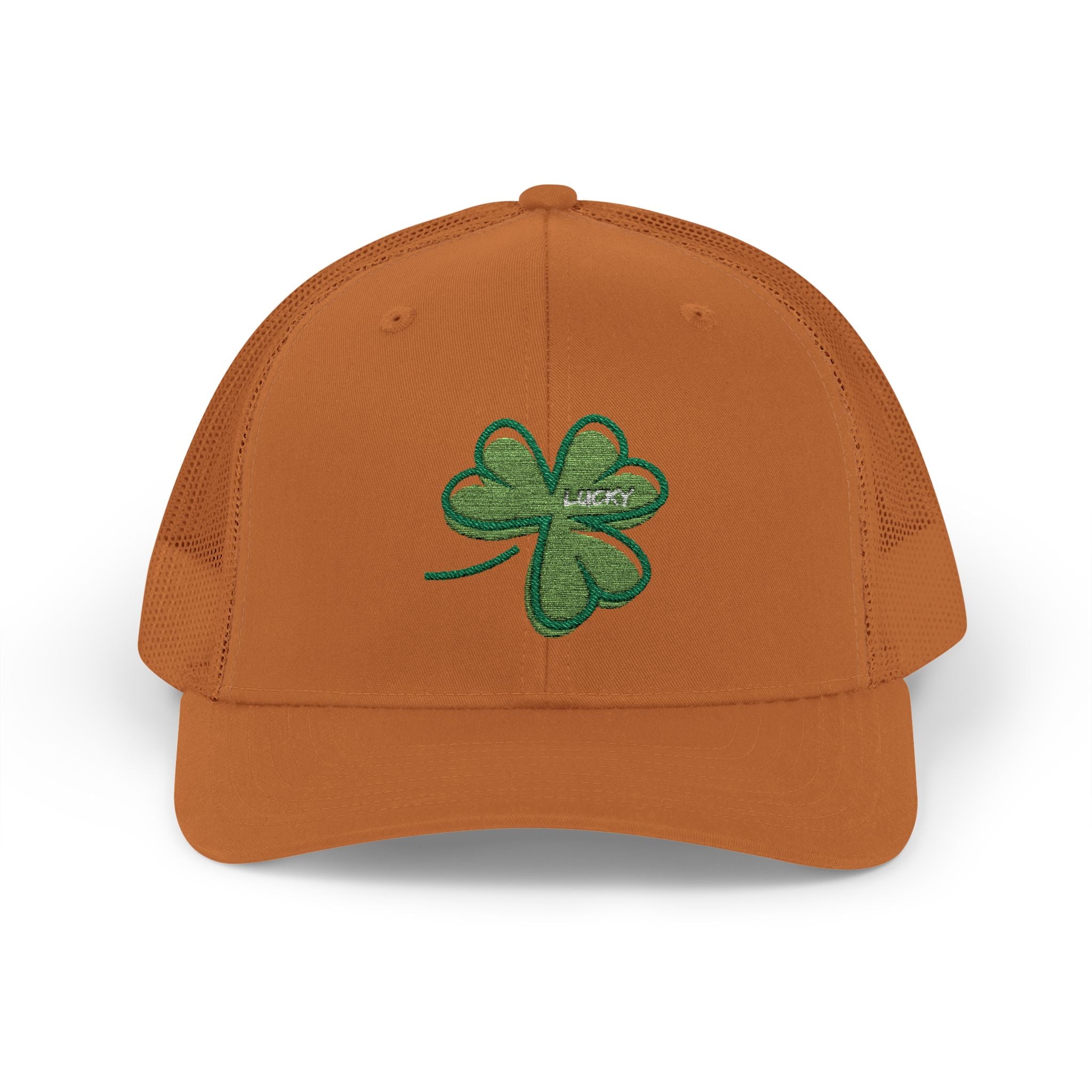 St. Patrick's Day Lucky 4-Leaf Clover Snapback Trucker Cap