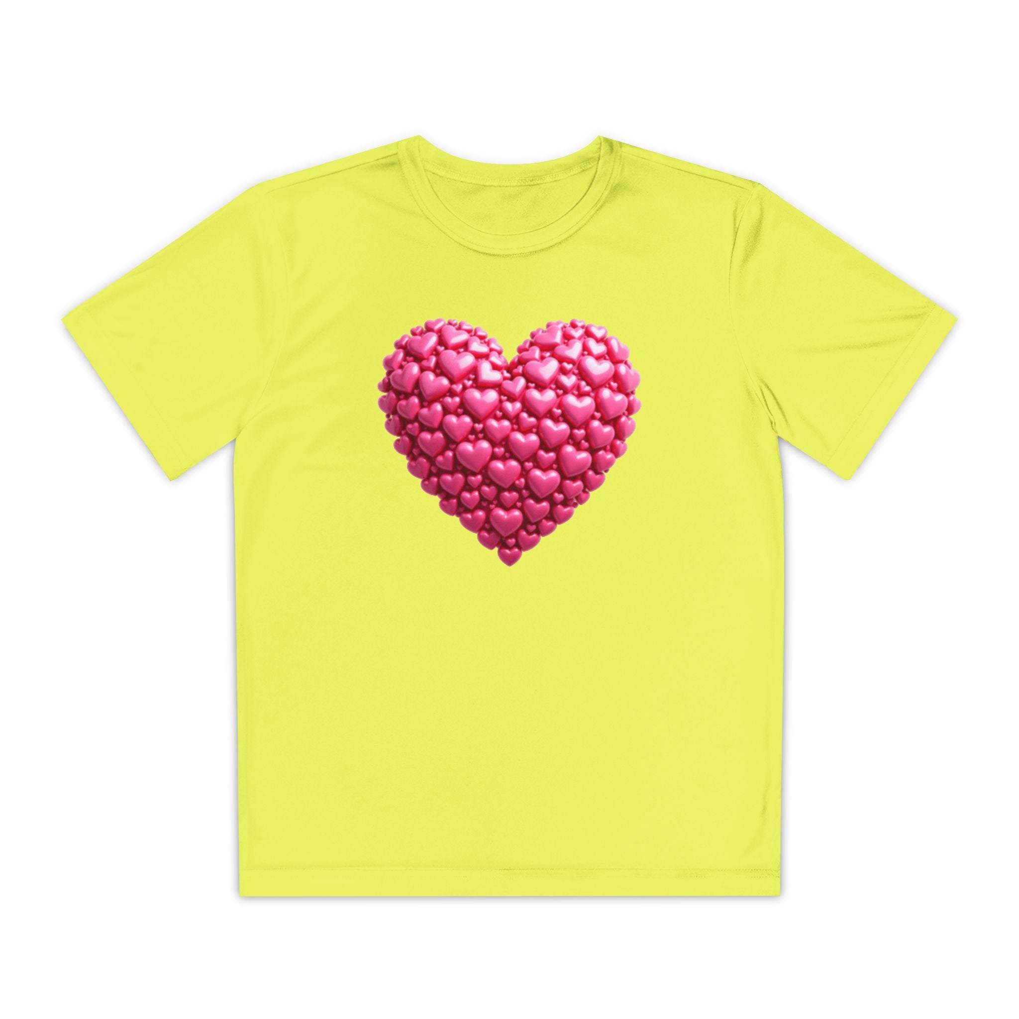 Heart Youth T-Shirt Sports Graphic Tee, Cool Athletic Shirt for Kids, Perfect for Sports Events, Team Spirit