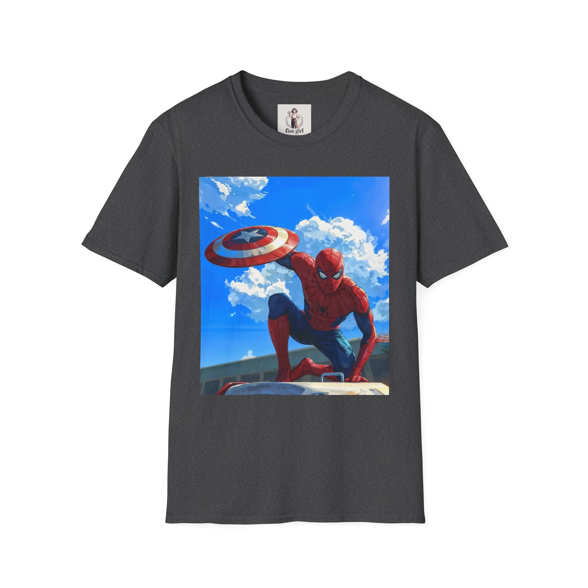 Spiderman Superhero Marvel Unisex Softstyle T-Shirt, Comic Book Tee, Geeky Clothing, Cosplay Costume Top