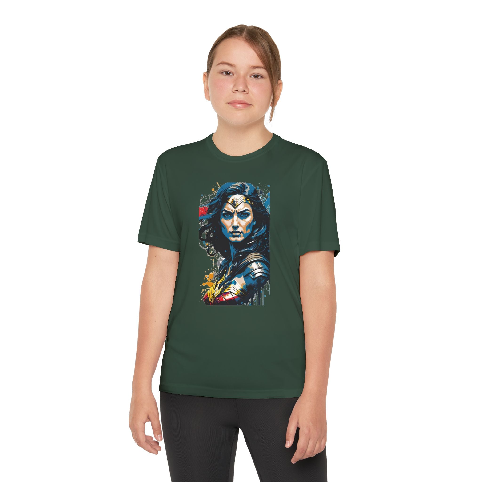 Superhero Youth T-Shirt Sports Graphic Tee, Cool Athletic Shirt for Kids