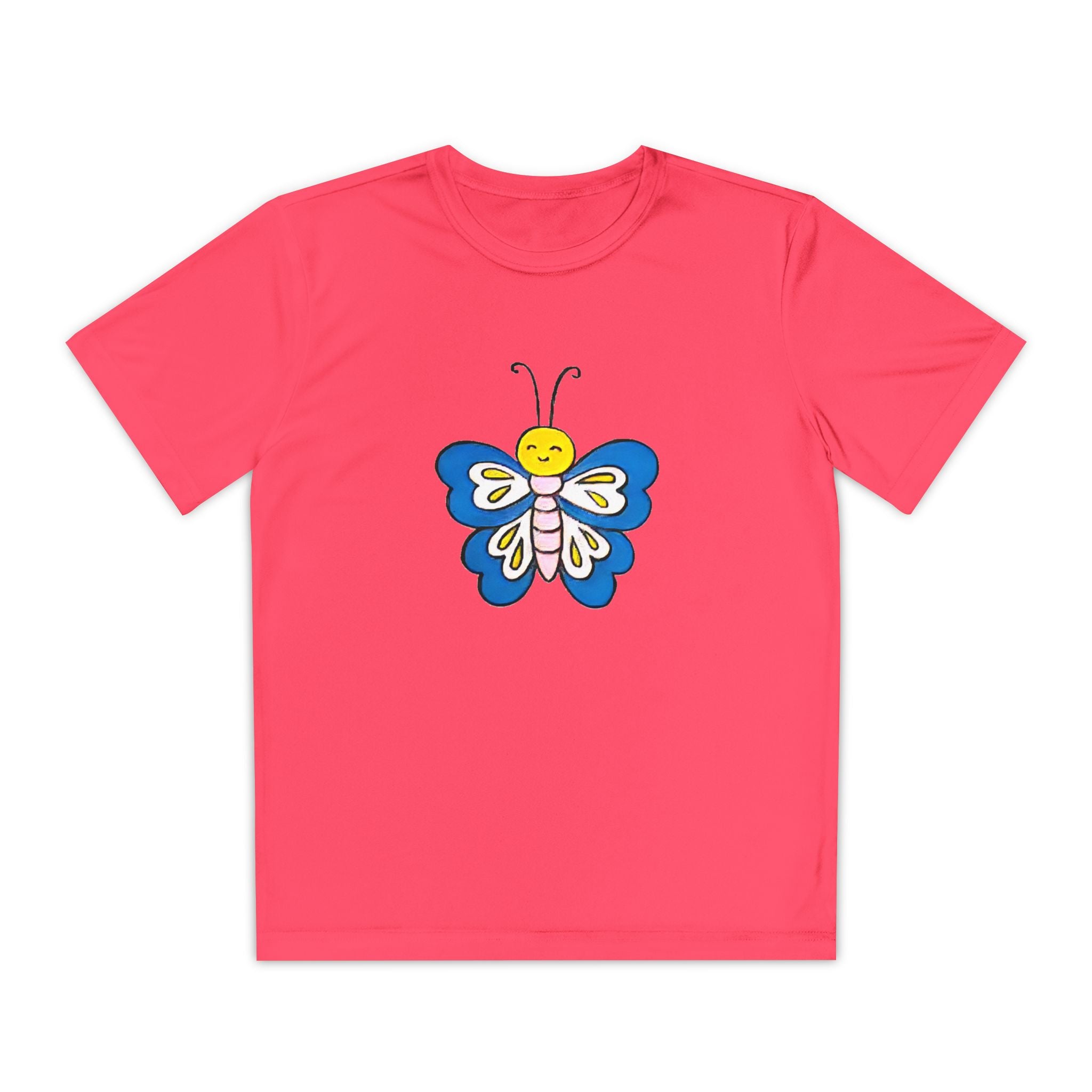 Butterffy Youth T-Shirt Sports Graphic Tee, Cool Athletic Shirt for Kids, Perfect for Sports Events, Team Spirit