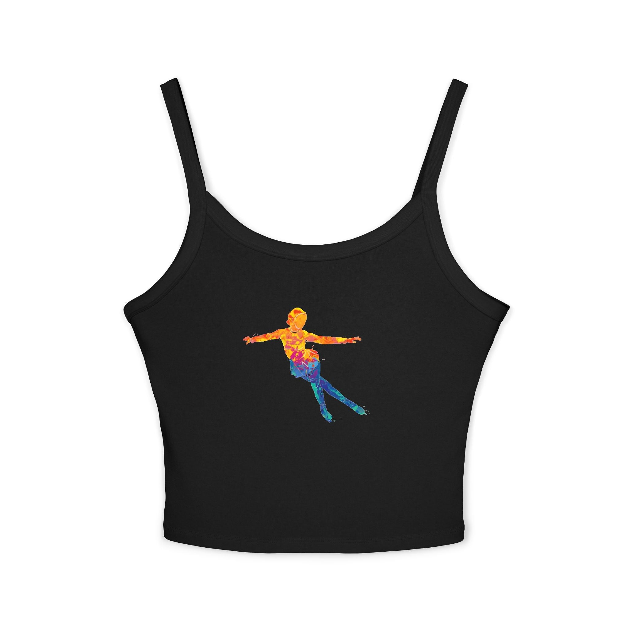 Ice Skating Woman Tank Top, Athletic Workout Top, Fitness Sleeveless Shirt, Jogging Muscle Tee, Exercise Gym Cami