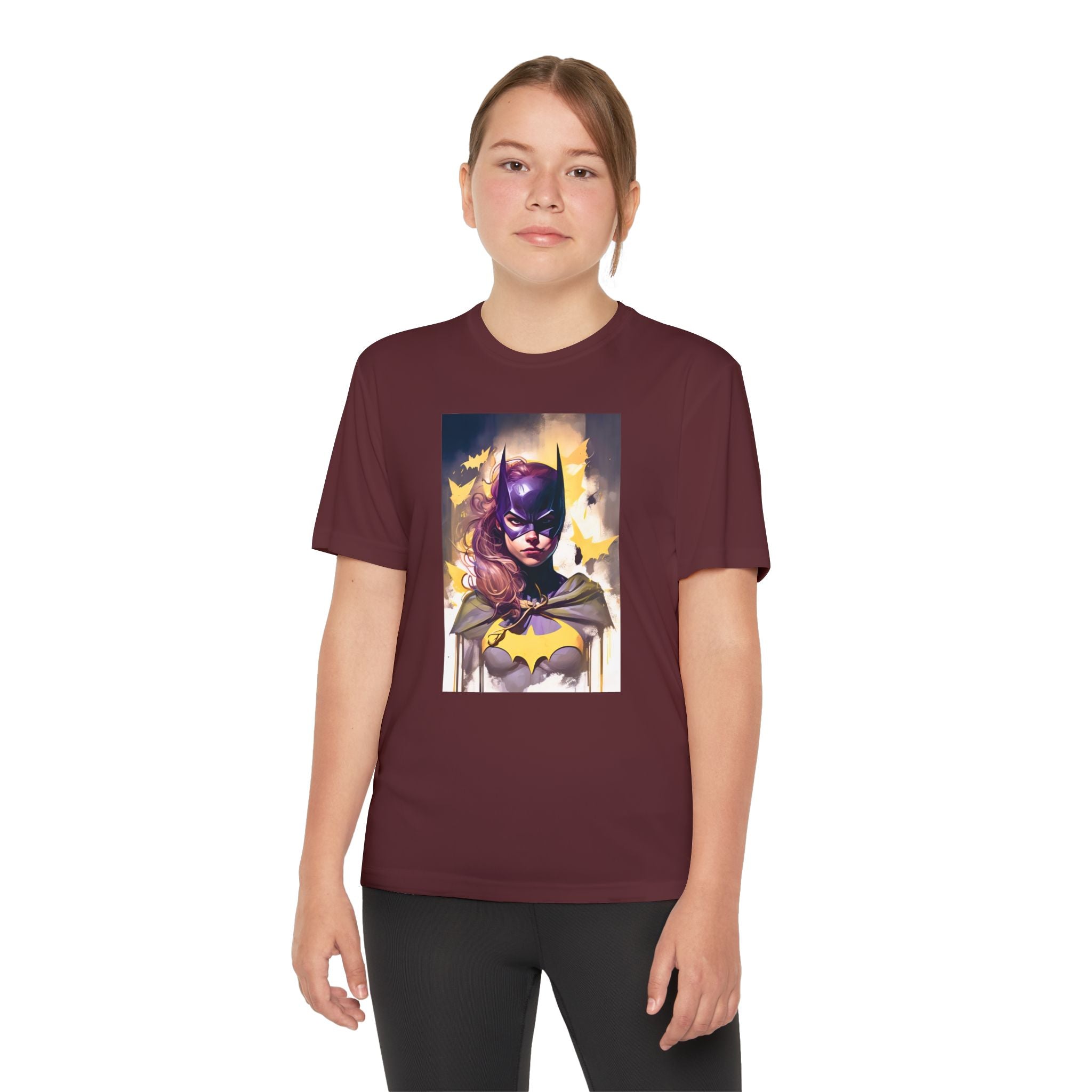 Superhero Youth T-Shirt Sports Graphic Tee, Cool Athletic Shirt for Kids
