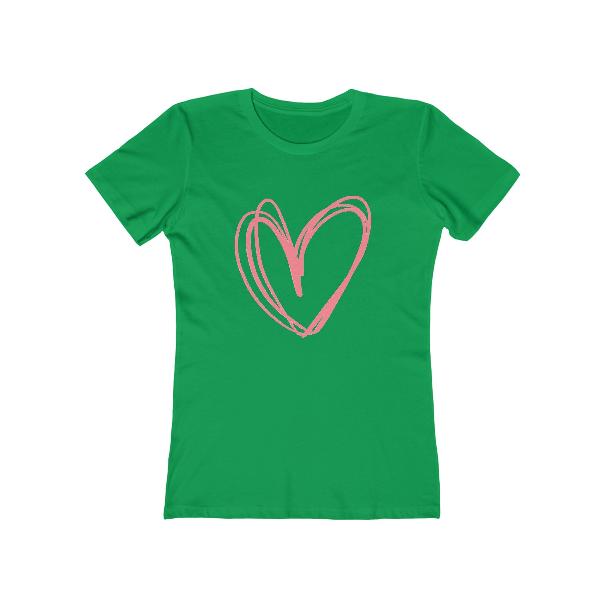Heart Chic Women's Boyfriend Tee, Casual Outfits, Gift for Her, Weekend Wear, Trendy Style, Everyday Comfort