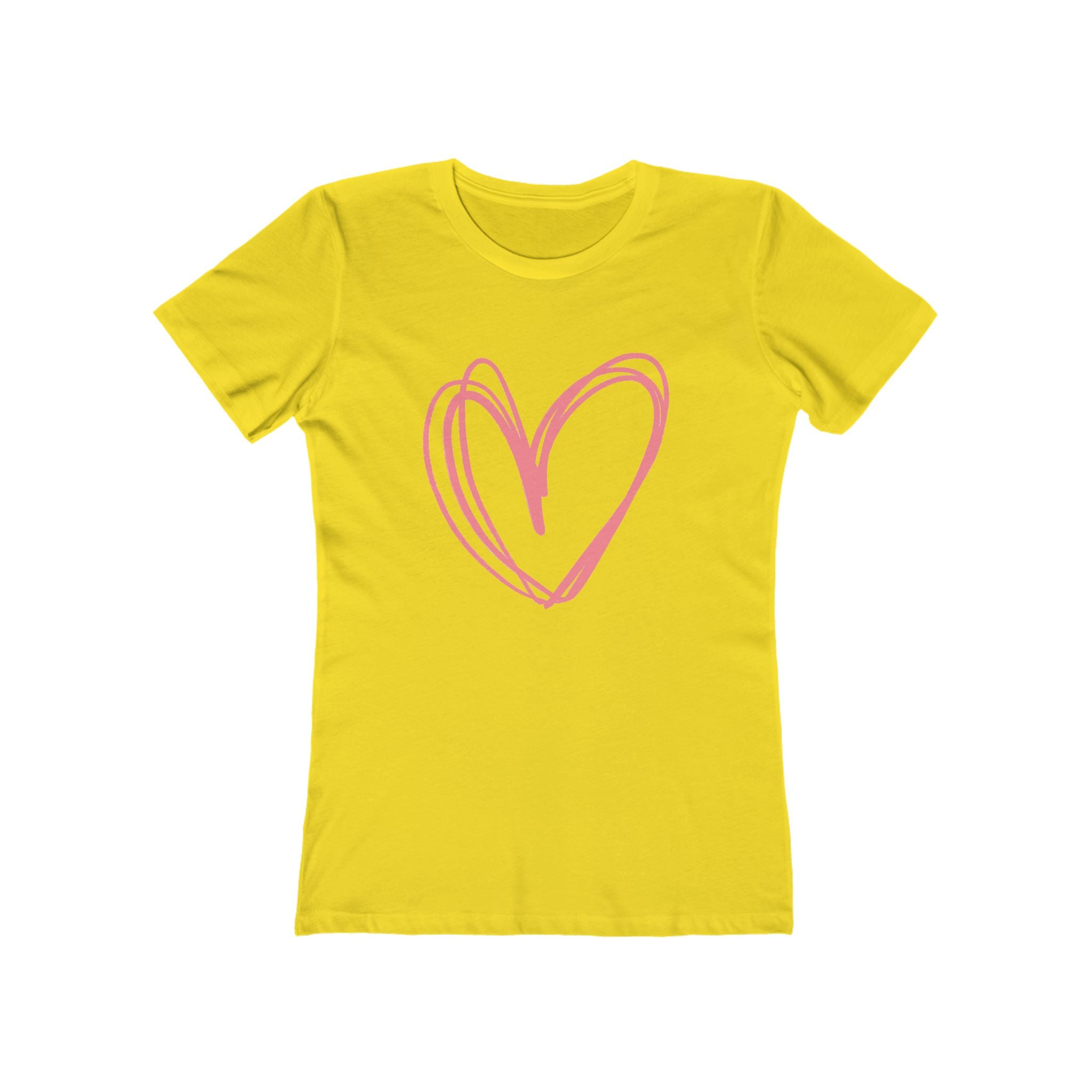 Heart Chic Women's Boyfriend Tee, Casual Outfits, Gift for Her, Weekend Wear, Trendy Style, Everyday Comfort