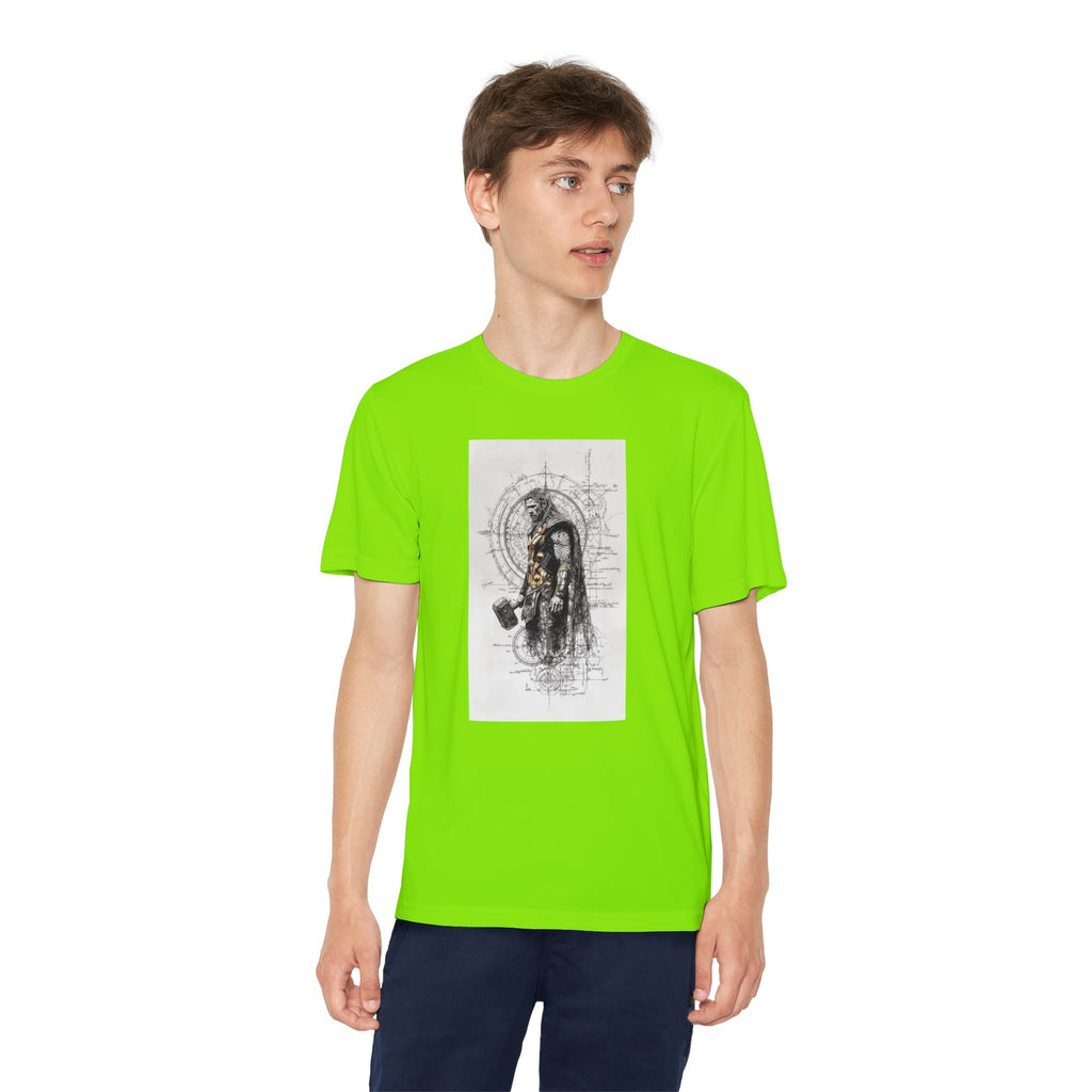 Superhero Youth T-Shirt Sports Graphic Tee, Cool Athletic Shirt for Kids