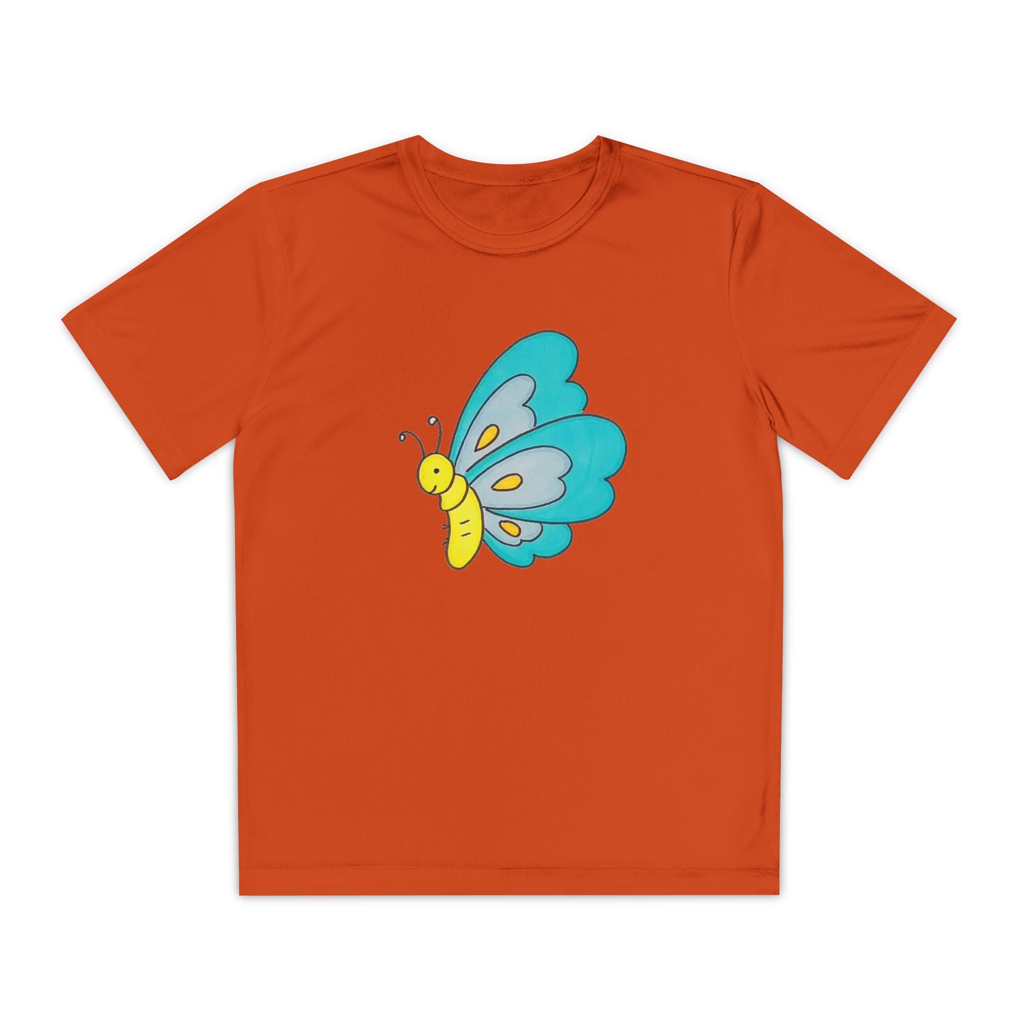Butterffy Youth T-Shirt Sports Graphic Tee, Cool Athletic Shirt for Kids, Perfect for Sports Events, Team Spirit