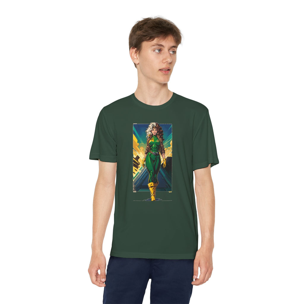 Superhero Youth T-Shirt Sports Graphic Tee, Cool Athletic Shirt for Kids