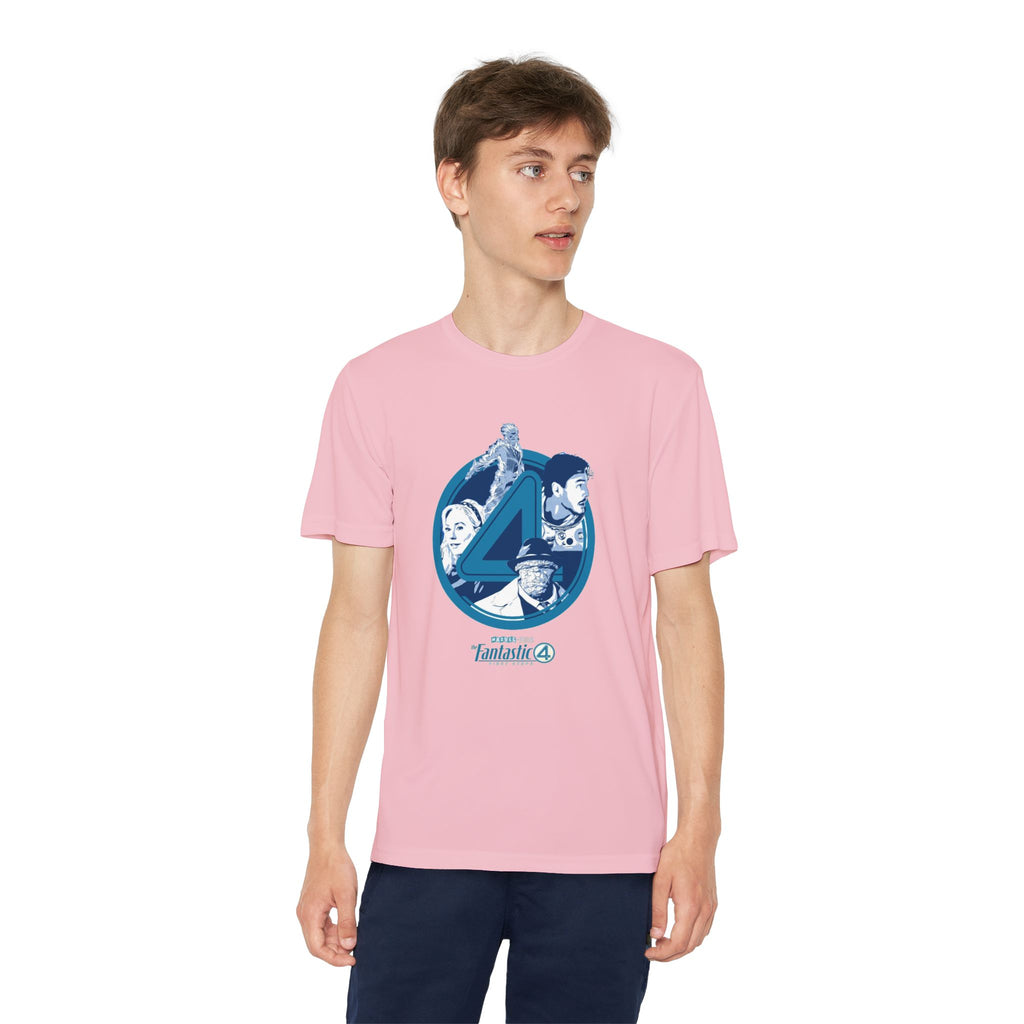 Fantastic 4 Youth T-Shirt Sports Graphic Tee, Cool Athletic Shirt for Kids, Perfect for Sports Events, Team Spirit