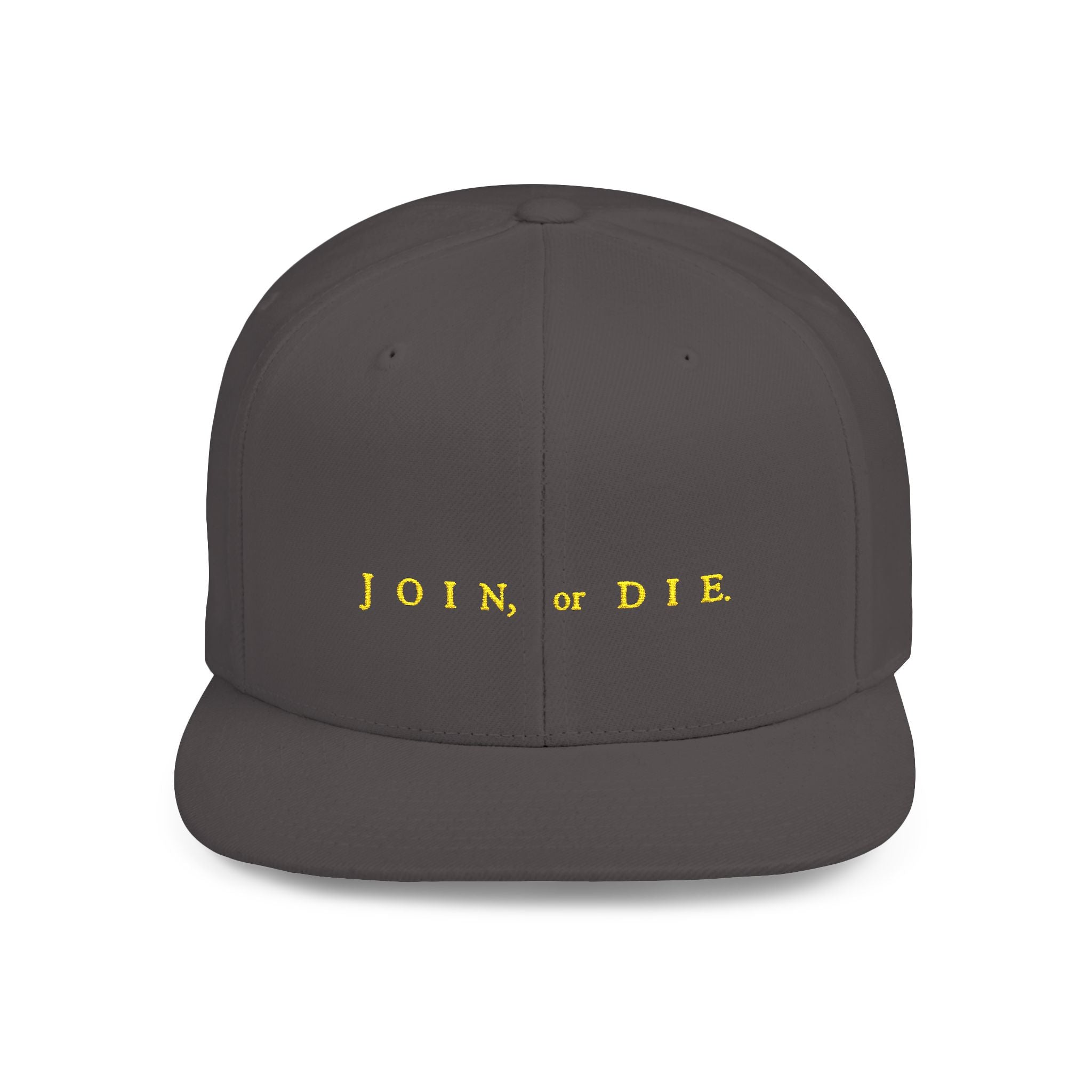 Join Or Die ~ Stylish Flat Bill Snapback Hat
