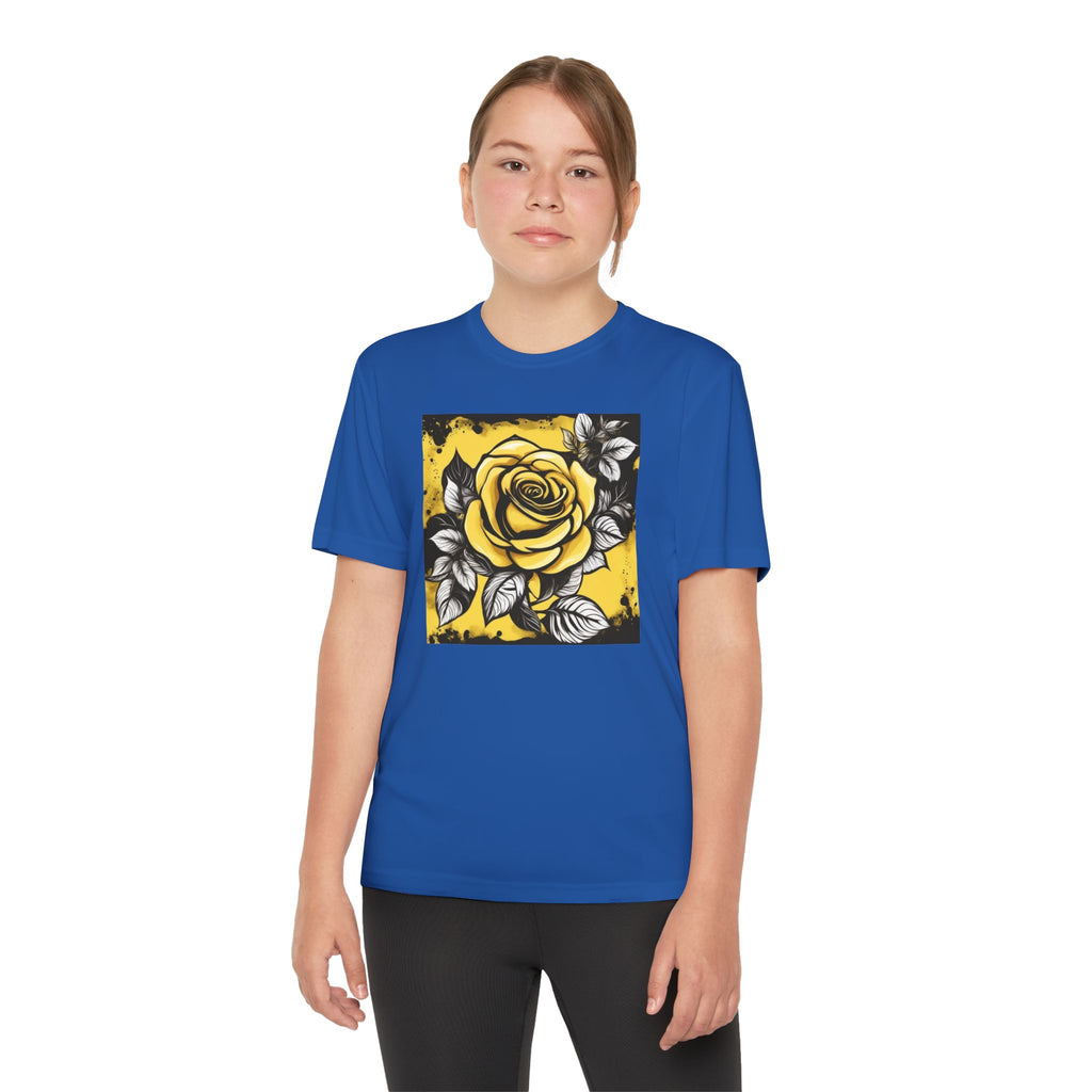 Flower Youth Tshirt, Girls Floral Tee, Kids Spring Shirt, Children's Botanical Top, Teen Blossom T-Shirt