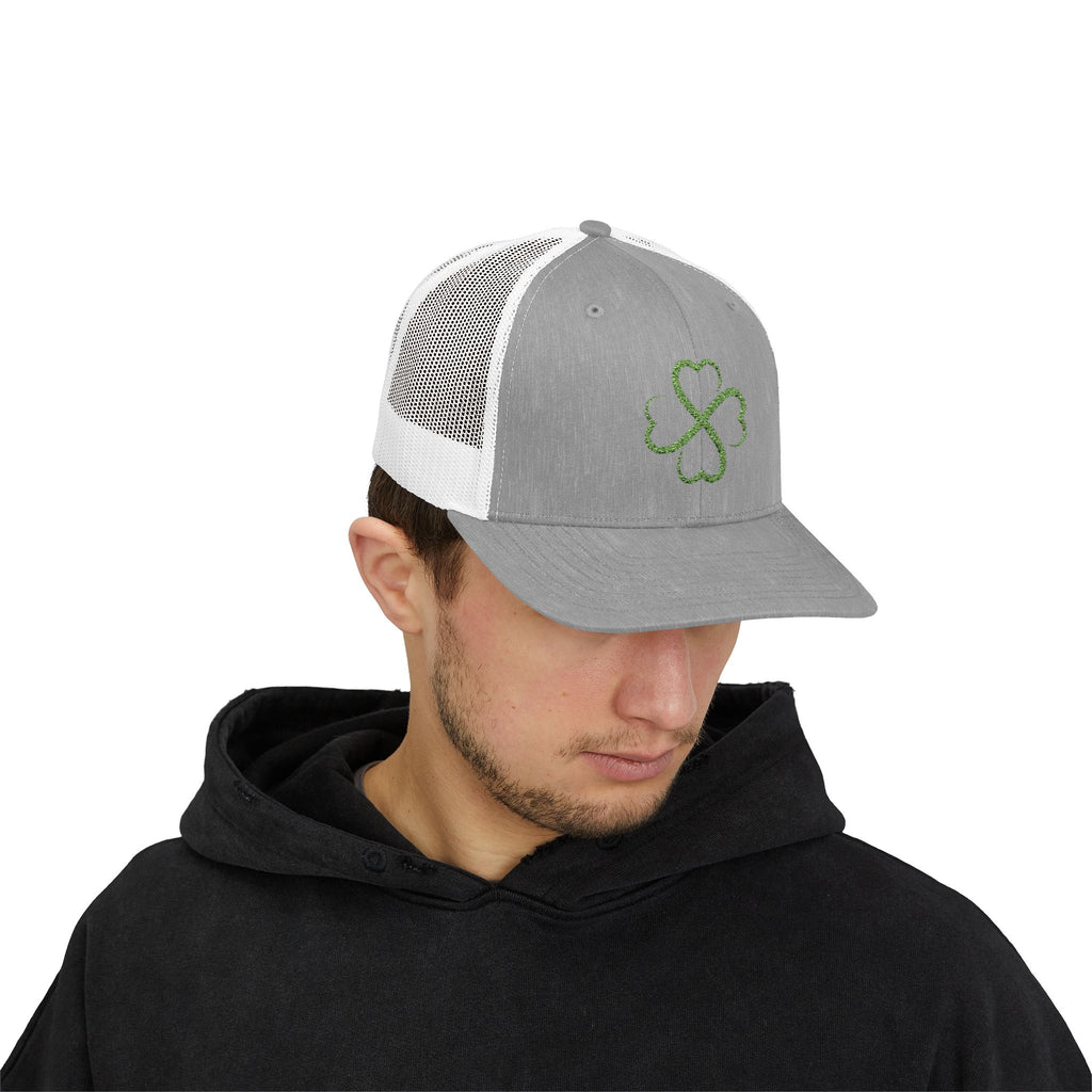 St. Patrick's Day Lucky 4-Leaf Clover Snapback Trucker Cap