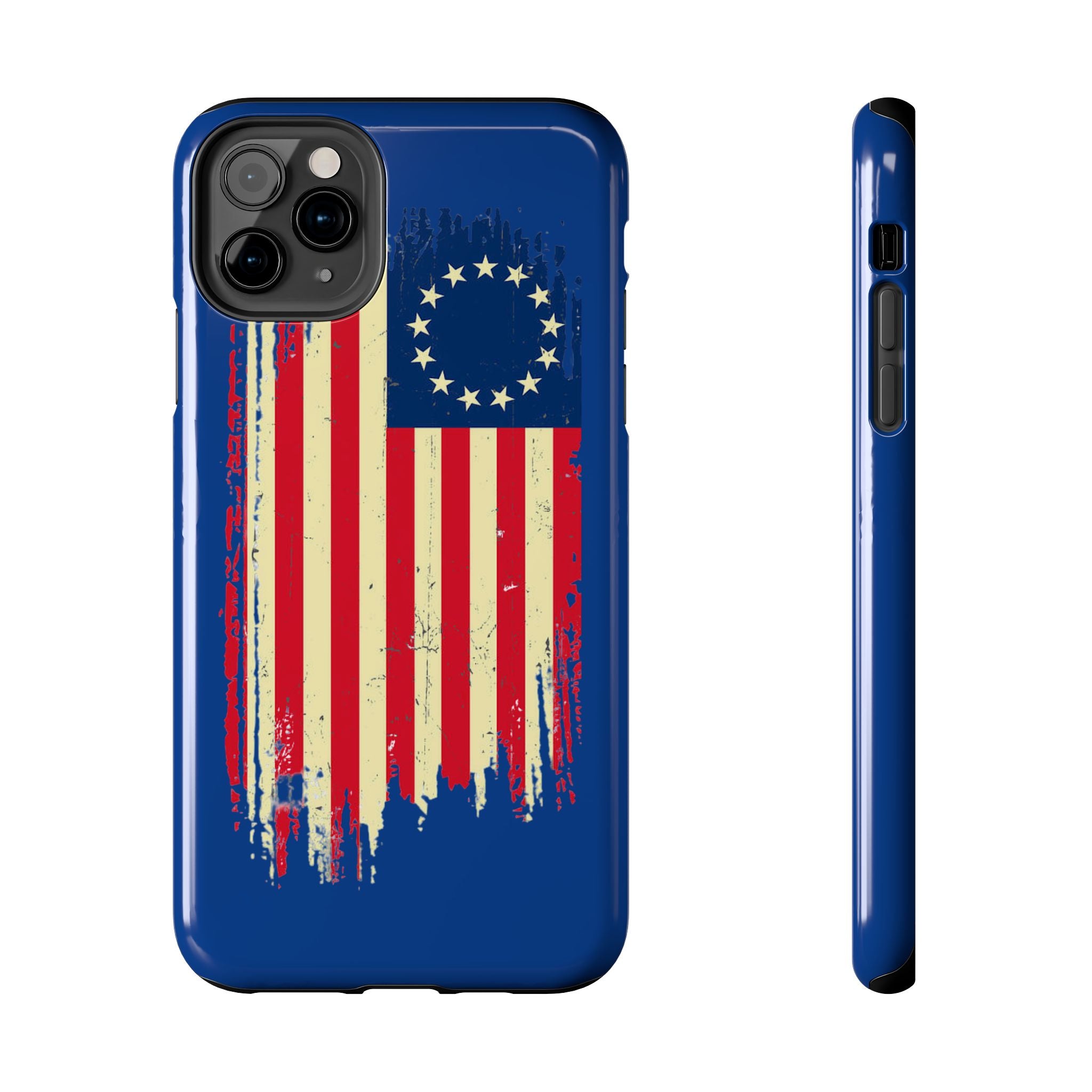 Patriotic Phone Cases with Vintage Flag Design, Tough Case for Independence Day, Memorial Day, 4th of July, Gift for Veterans, USA Pride