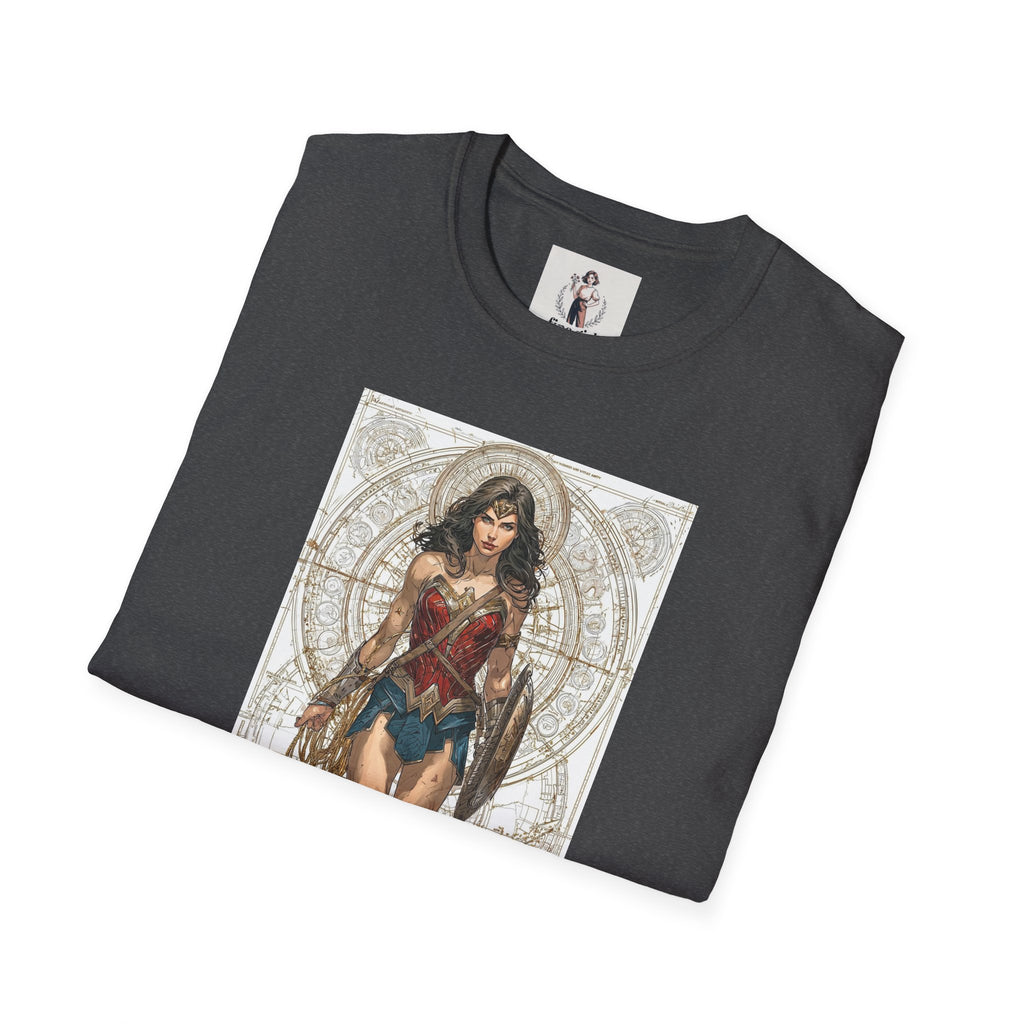 Wonder Woman Superhero Marvel Unisex Softstyle T-Shirt, Comic Book Tee, Geeky Clothing, Cosplay Costume Top