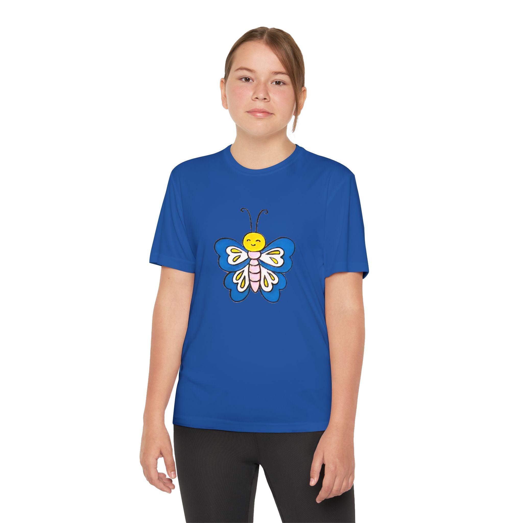 Butterffy Youth T-Shirt Sports Graphic Tee, Cool Athletic Shirt for Kids, Perfect for Sports Events, Team Spirit