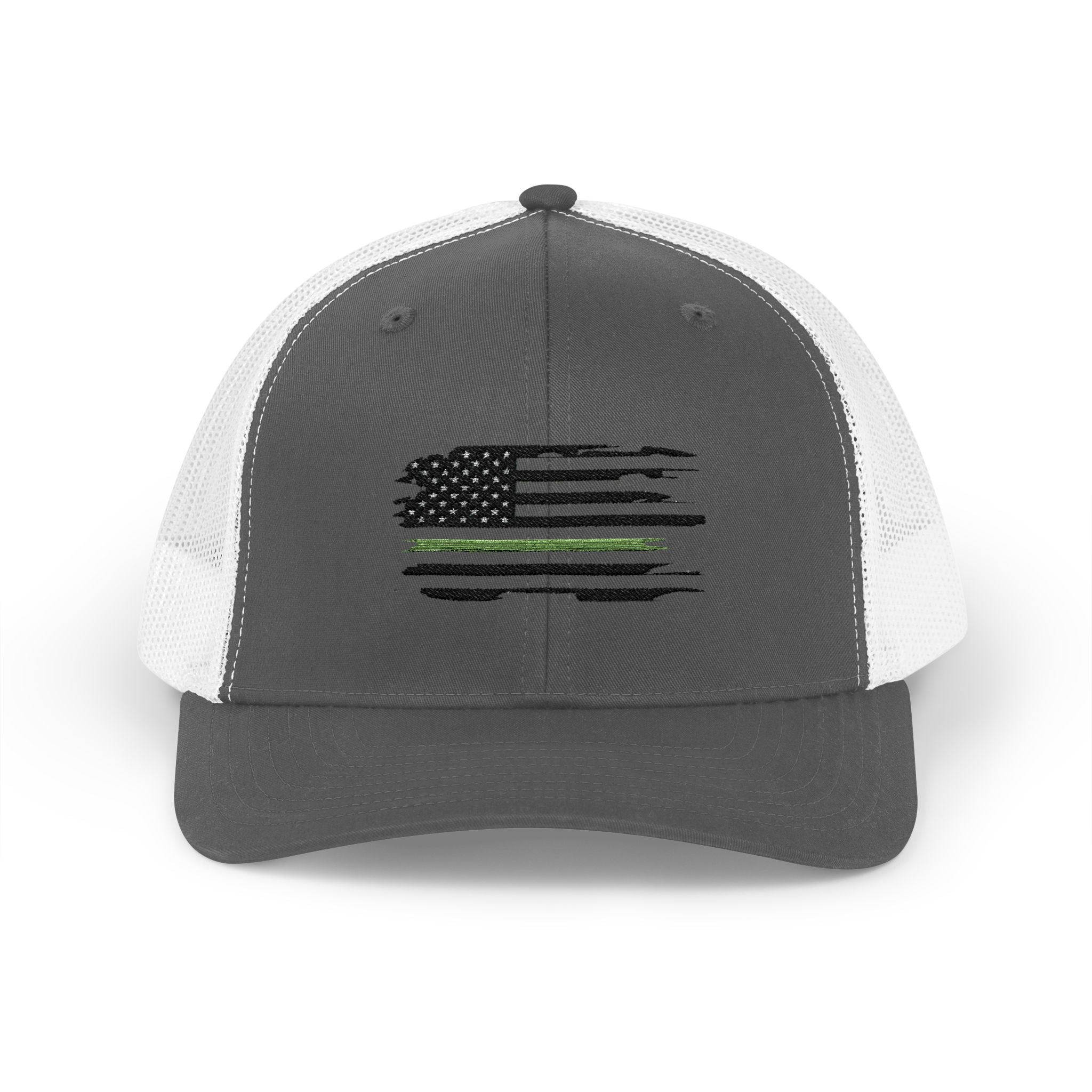 Thin Green Line  Military Patriotic Snapback Trucker Cap Design, Ideal for Military, Everyday Wear