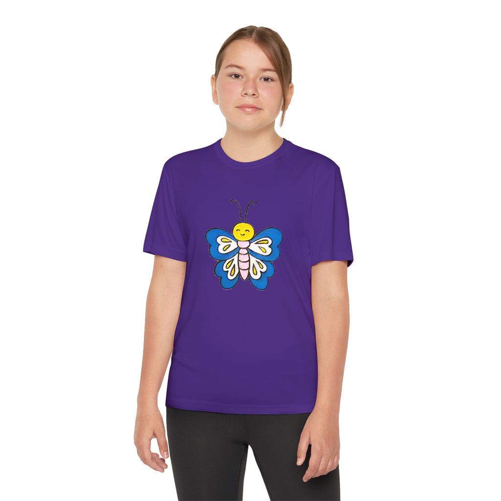 Butterffy Youth T-Shirt Sports Graphic Tee, Cool Athletic Shirt for Kids, Perfect for Sports Events, Team Spirit