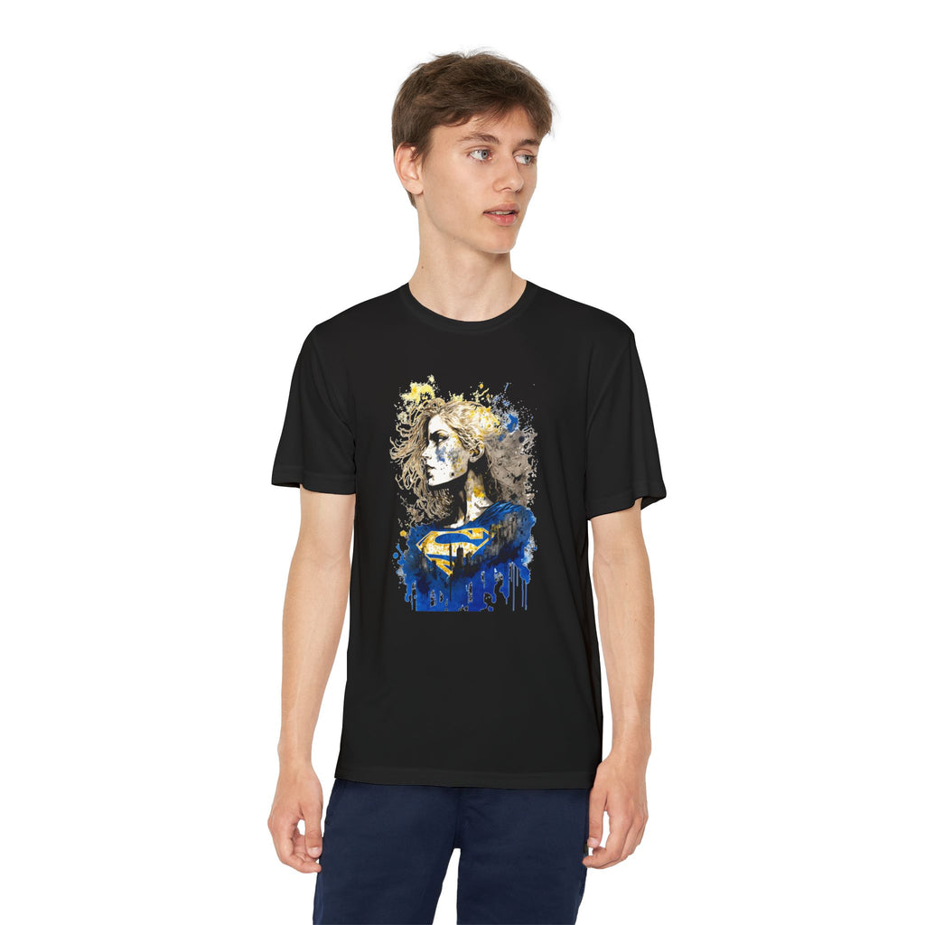 Superhero Youth T-Shirt Sports Graphic Tee, Cool Athletic Shirt for Kids