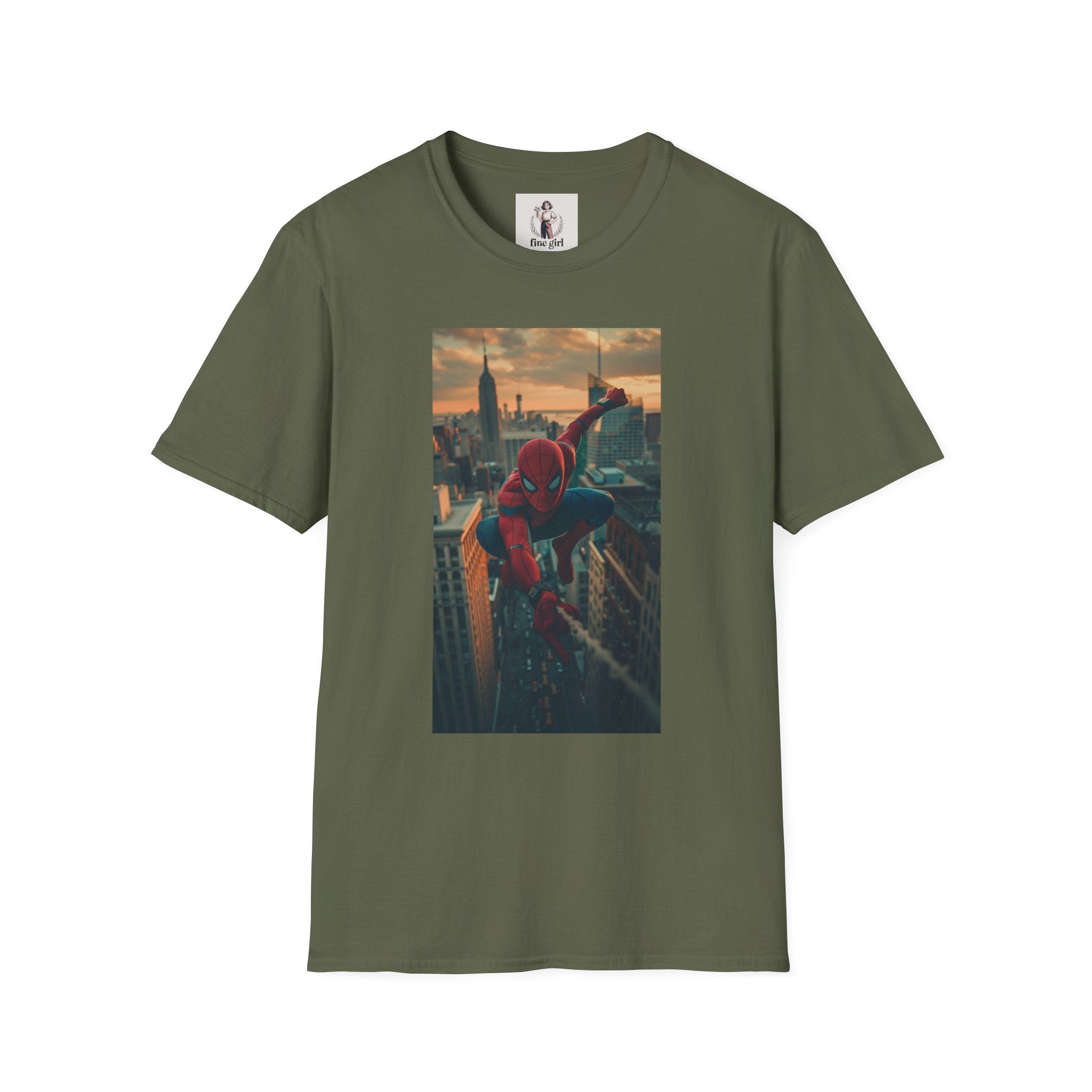 Spiderman Superhero Marvel Unisex Softstyle T-Shirt, Comic Book Tee, Geeky Clothing, Cosplay Costume Top