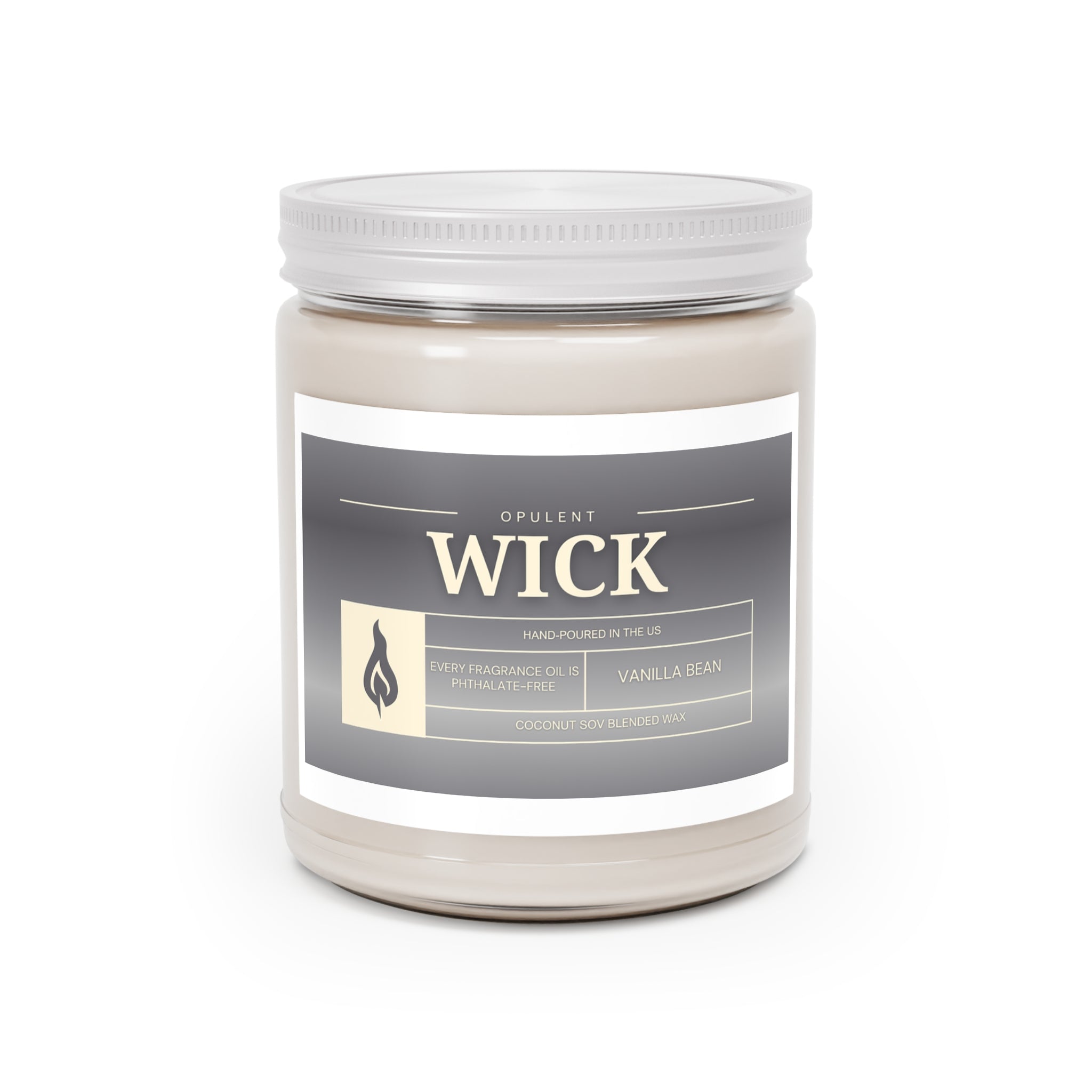 Soy Candles, OPULENT Wick, Hand-poured in the US, White Lid, 9oz, Aromatherapy, Relaxation, Home Decor, Gift, Scented Candles