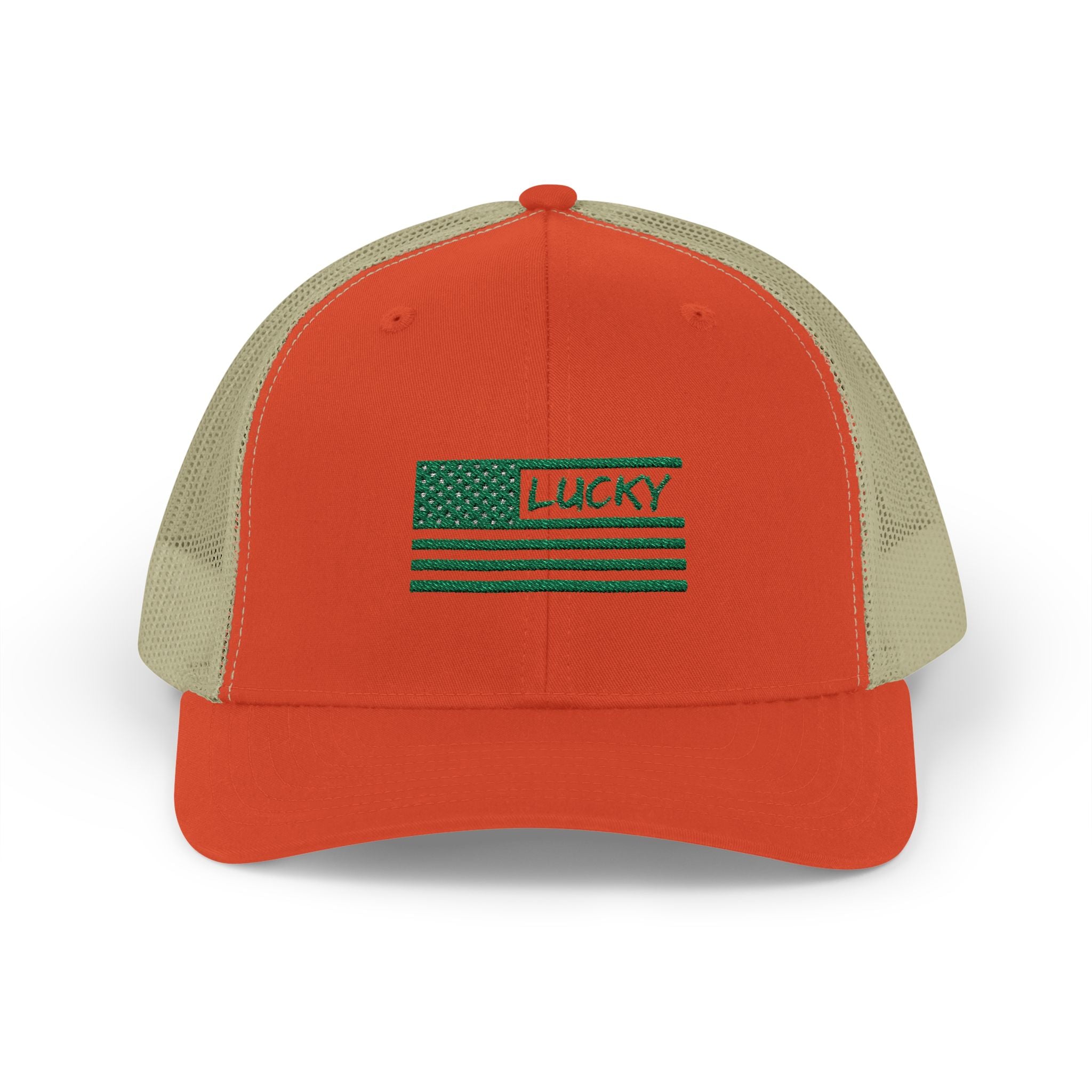 St. Patrick's Day Lucky 4-Leaf Clover Snapback Trucker Cap