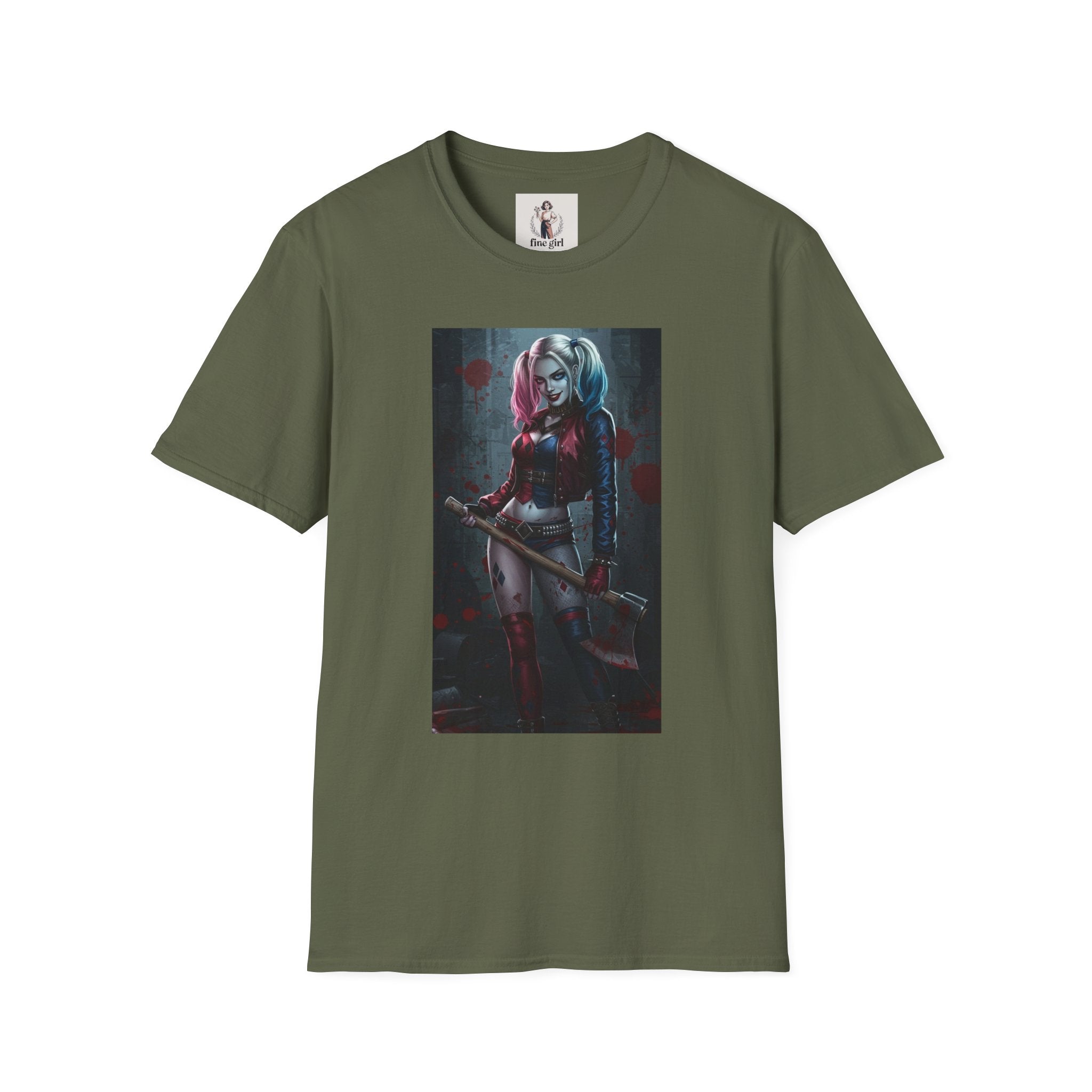 Haily Quinn Superhero Marvel Unisex Softstyle T-Shirt, Comic Book Tee, Graphic Novel Shirt, Geeky Clothing, Cosplay Costume Top