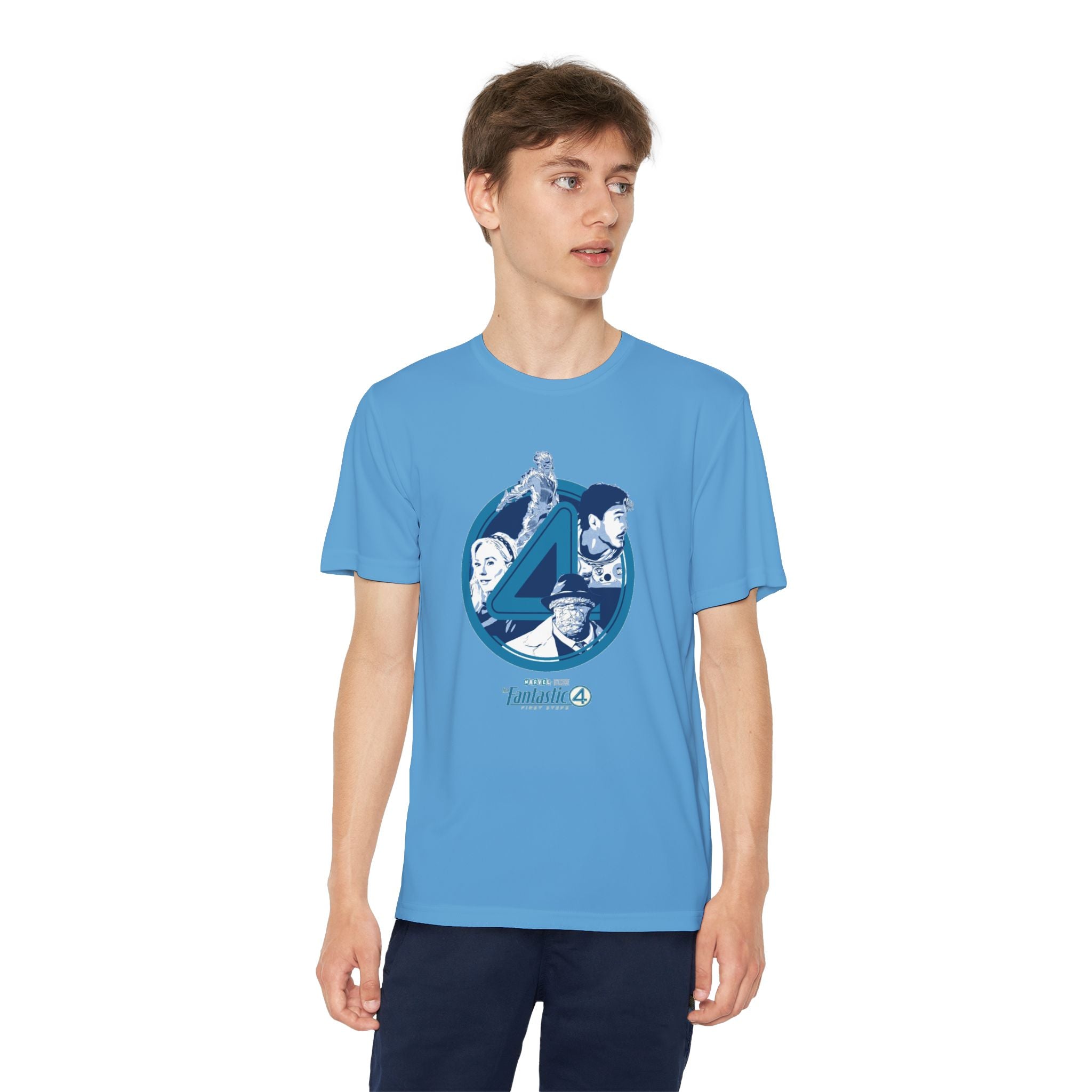 Fantastic 4 Youth T-Shirt Sports Graphic Tee, Cool Athletic Shirt for Kids, Perfect for Sports Events, Team Spirit