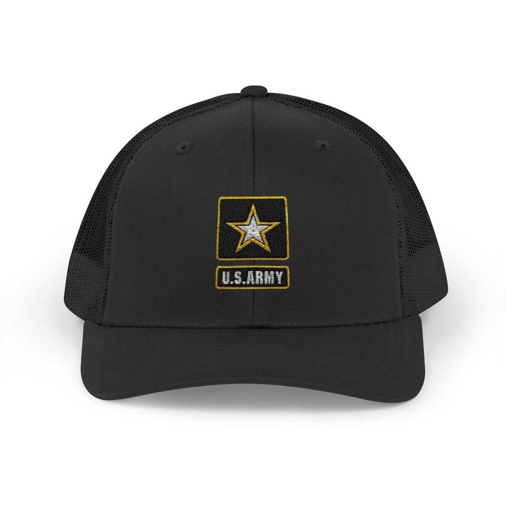 US Army Snapback Trucker Cap with Thin Red Line Design, Ideal for First Responders, Supportive Gifts, Memorials, Everyday Wear