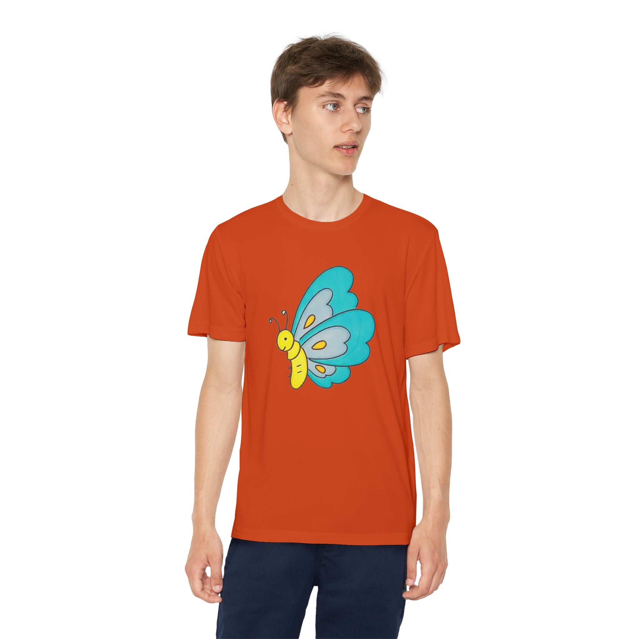 Butterffy Youth T-Shirt Sports Graphic Tee, Cool Athletic Shirt for Kids, Perfect for Sports Events, Team Spirit