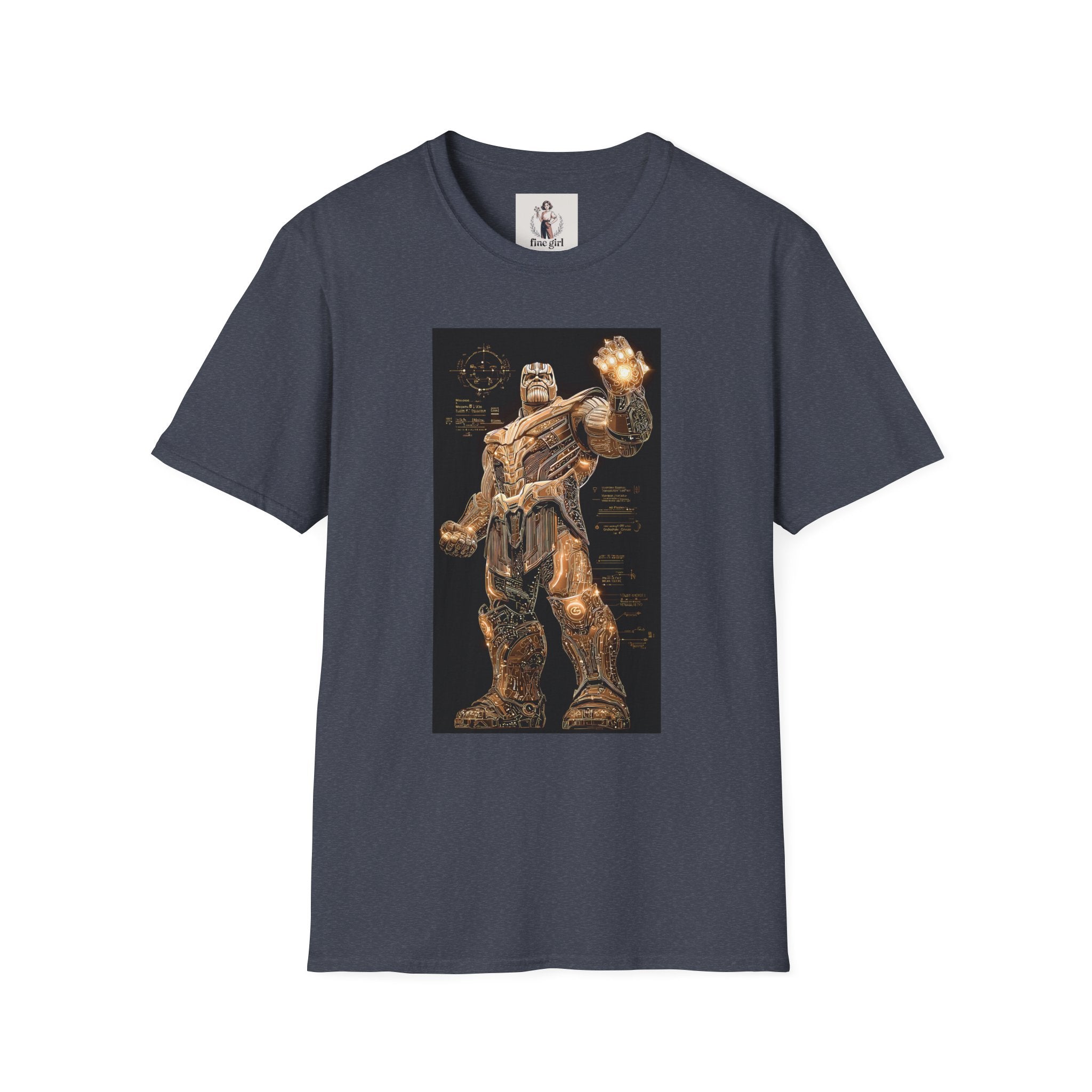 Thanos Superhero Marvel Unisex Softstyle T-Shirt, Comic Book Tee, Geeky Clothing, Cosplay Costume Top
