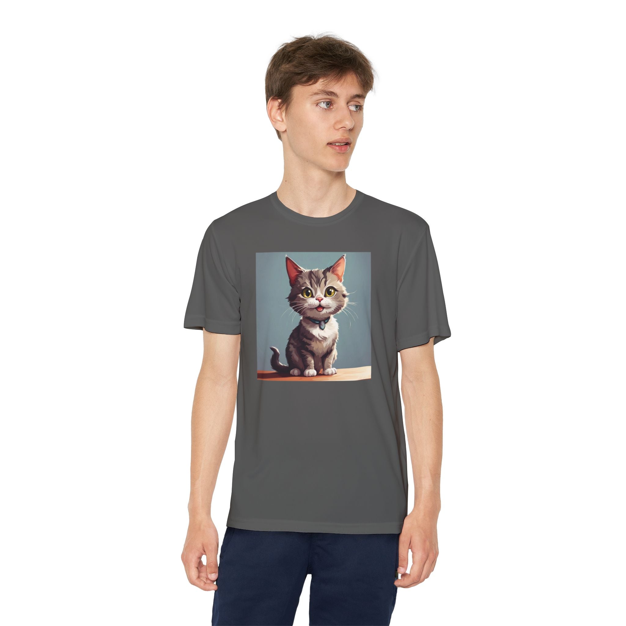 Youth Tee, Cute Kitten Graphic Shirt for Kids, Cat Lover Gift, Animal Theme Top, Children's Clothing, Feline Print Apparel