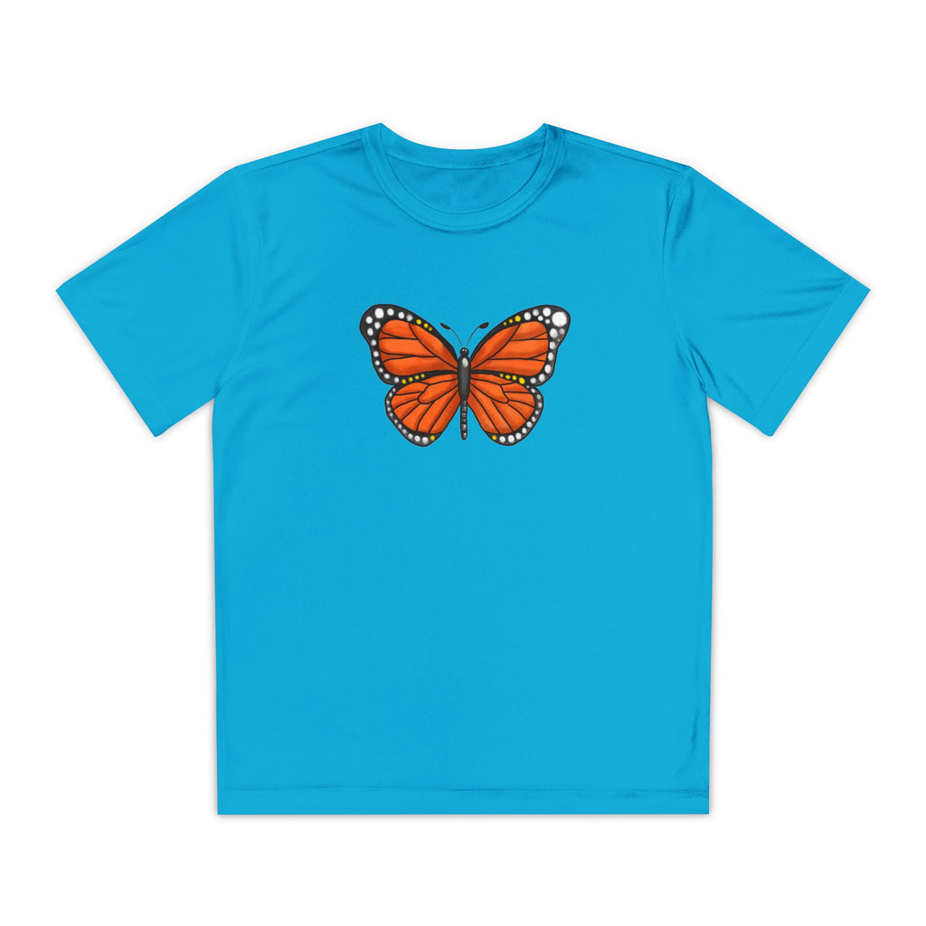 Butterffy Youth T-Shirt Sports Graphic Tee, Cool Athletic Shirt for Kids, Perfect for Sports Events, Team Spirit