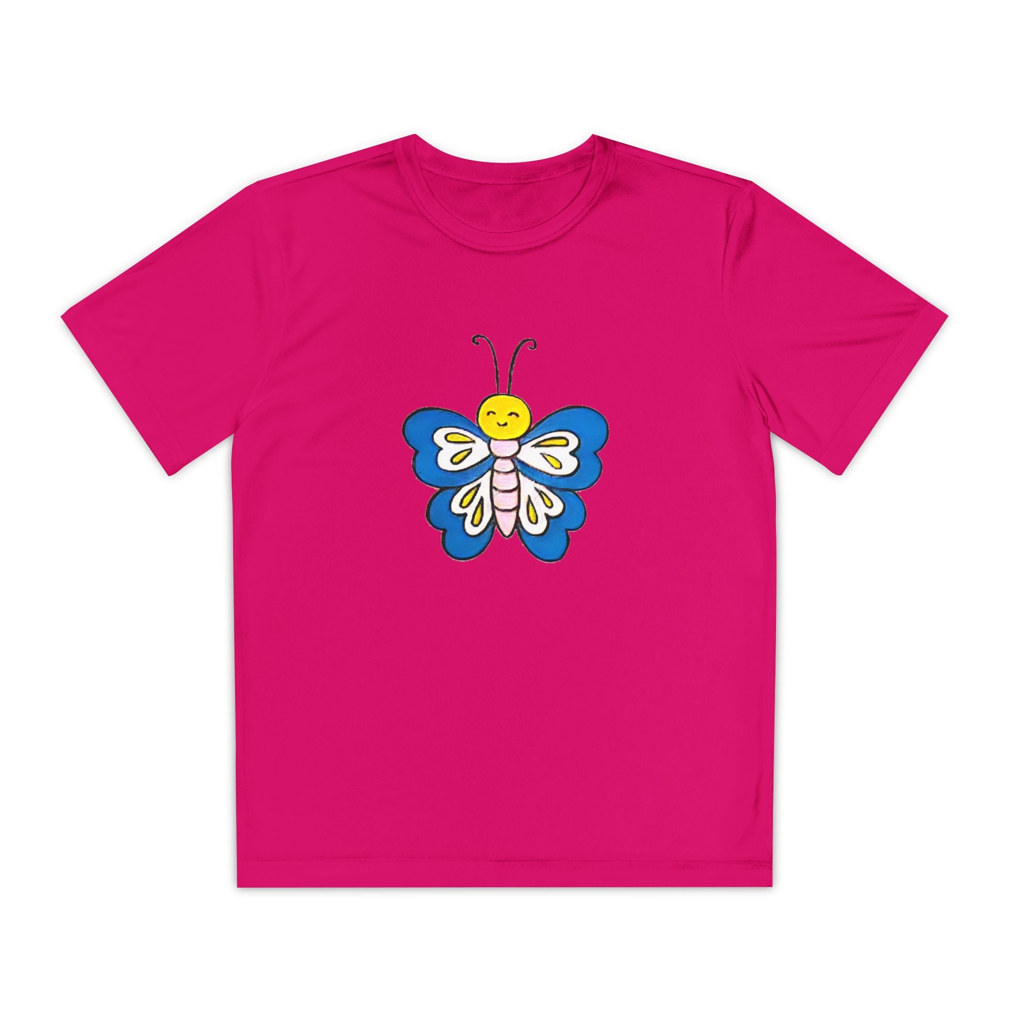 Butterffy Youth T-Shirt Sports Graphic Tee, Cool Athletic Shirt for Kids, Perfect for Sports Events, Team Spirit