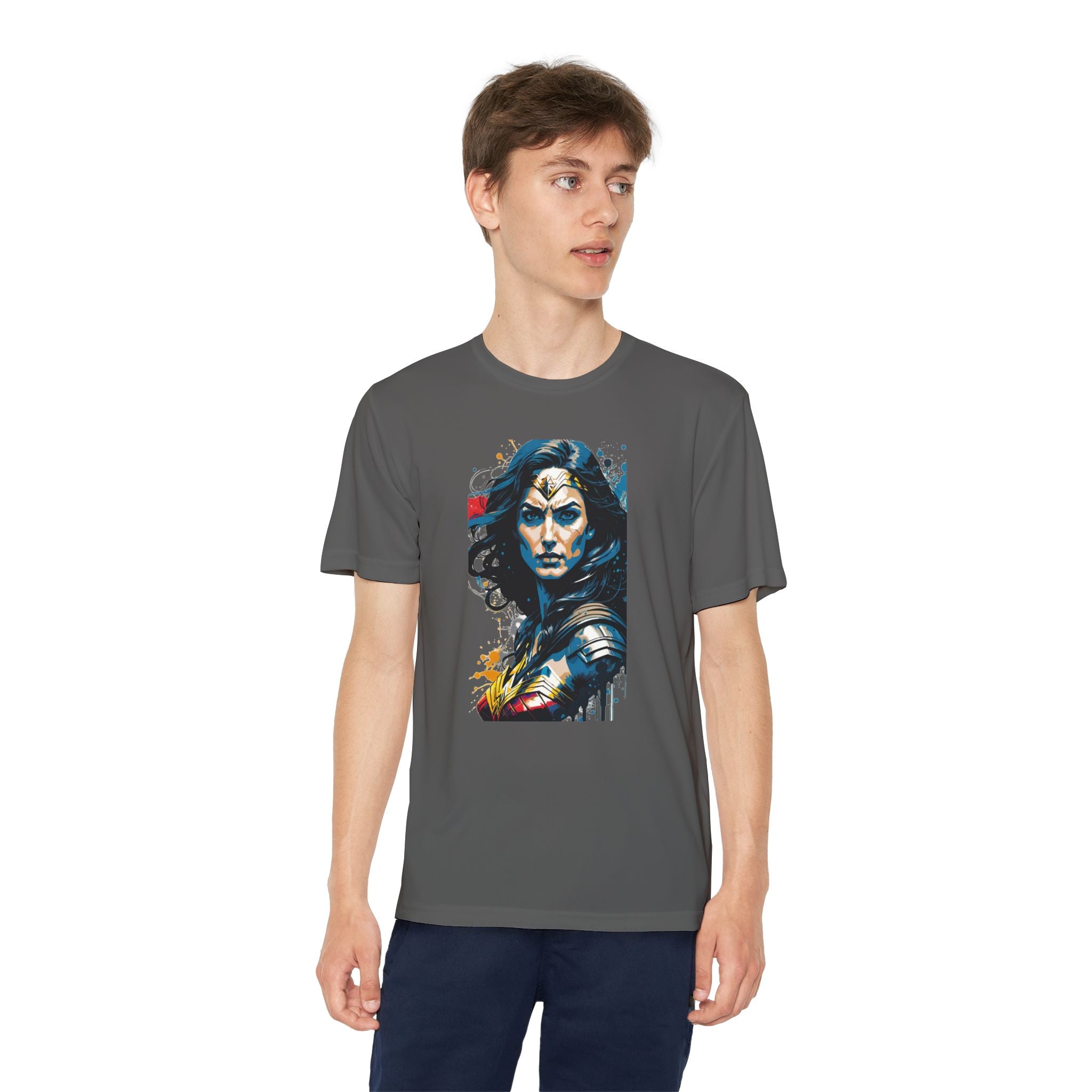 Superhero Youth T-Shirt Sports Graphic Tee, Cool Athletic Shirt for Kids