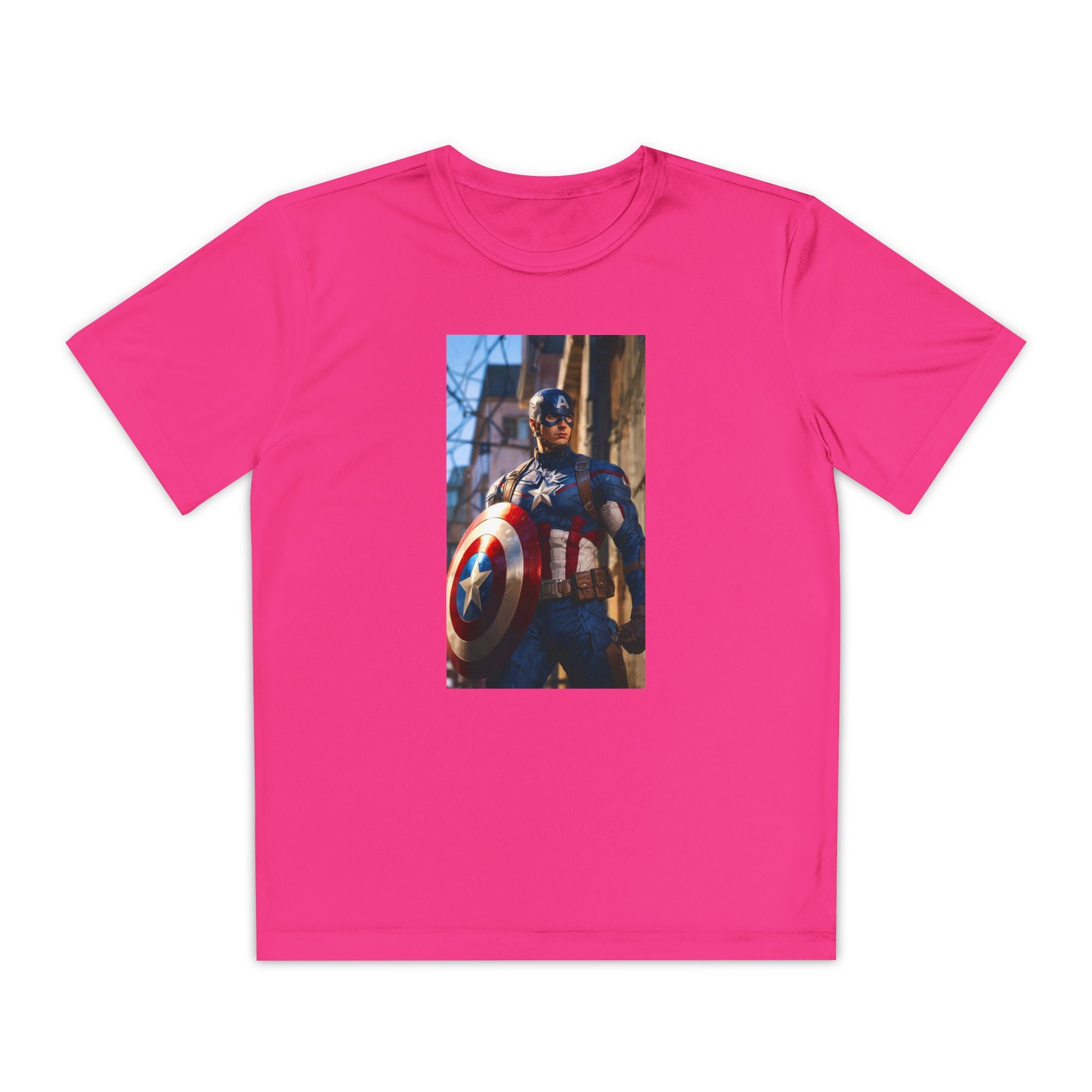 Captain America Superhero Marvel Patriotic, Kids Graphic T-Shirt, Boys Hero Top, Girls Comic Book Clothing, Birthday