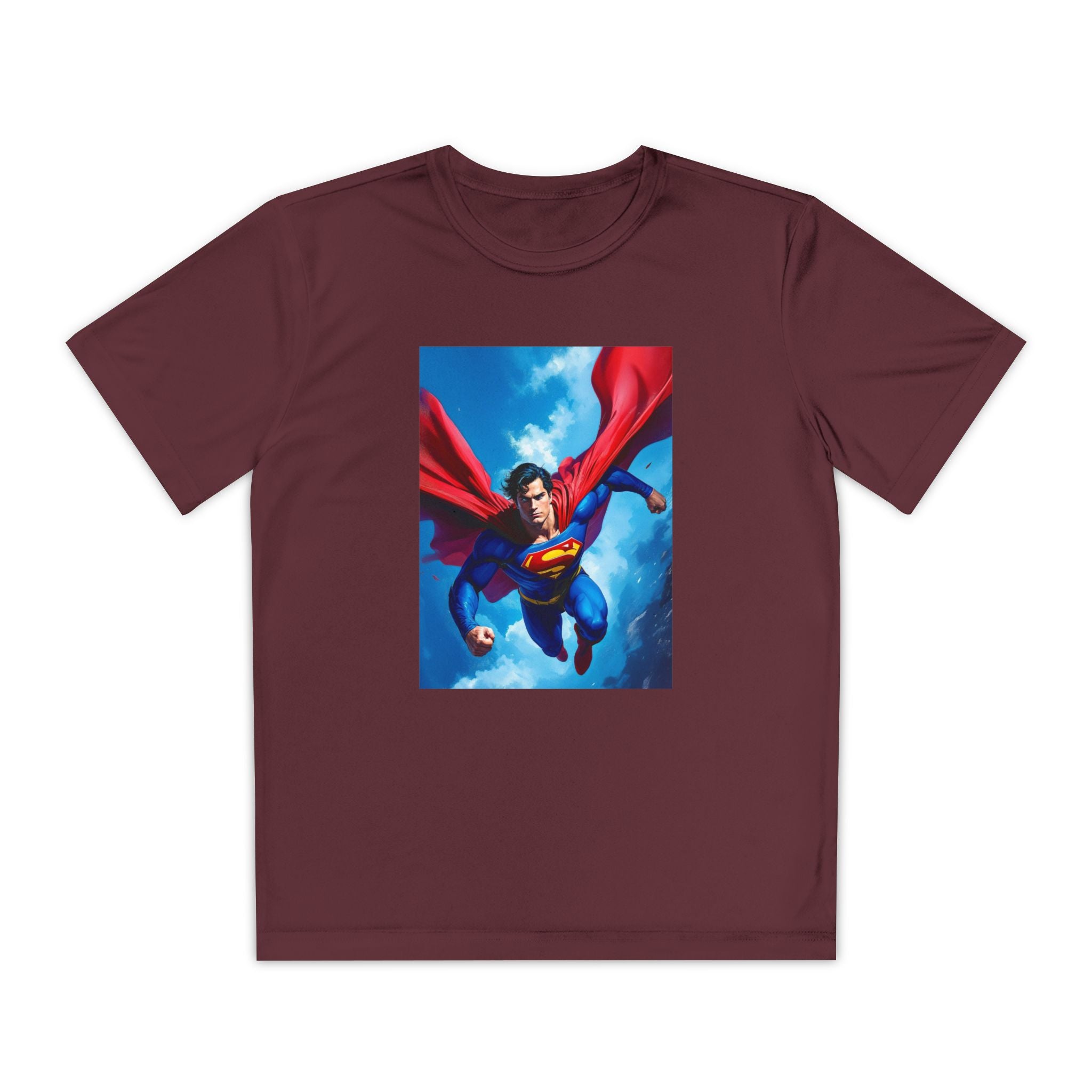 Superman Superhero Marvel T-Shirt, Youth Competitor Tee,  Kids Comic Book Hero Top, Children's Graphic Tee, Youth Super Power T-Shirt