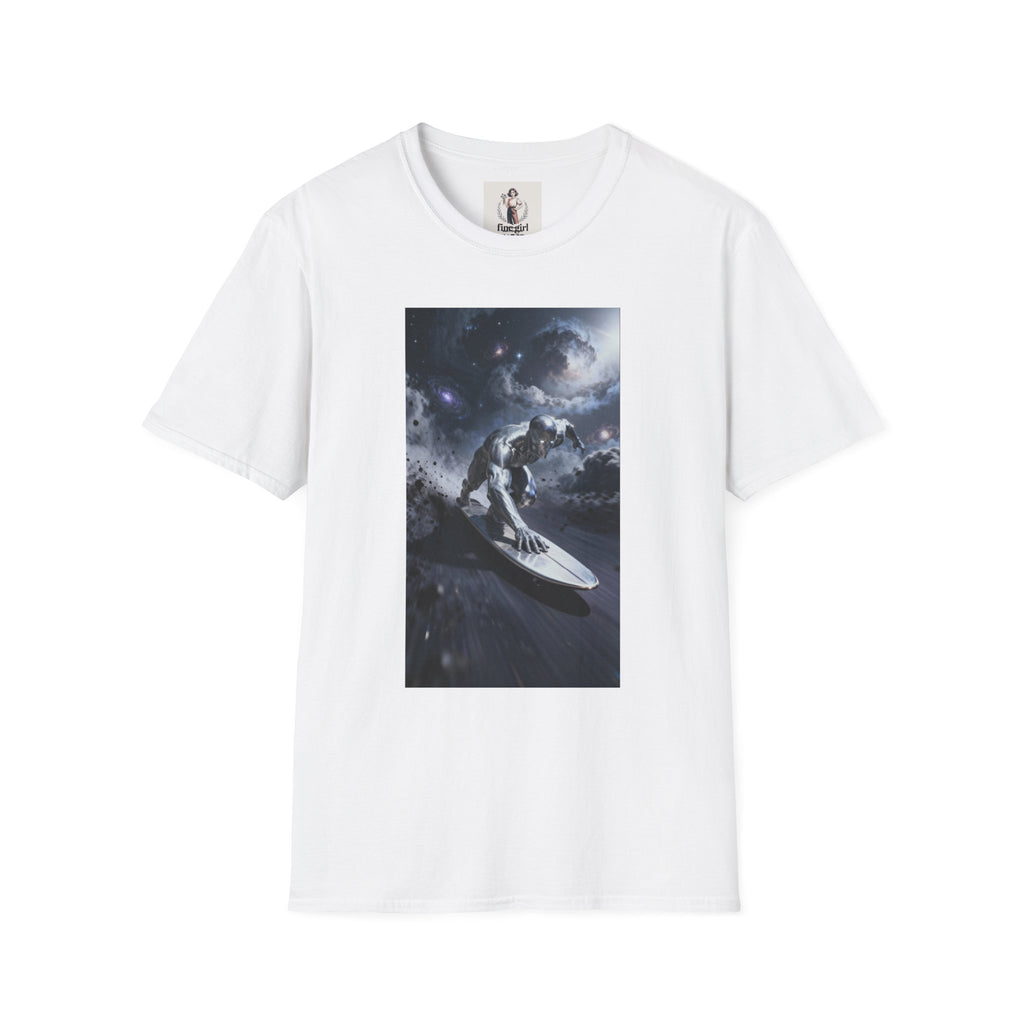 Silver Surfer Superhero Marvel Unisex Softstyle T-Shirt, Comic Book Tee, Geeky Clothing, Cosplay Costume Top