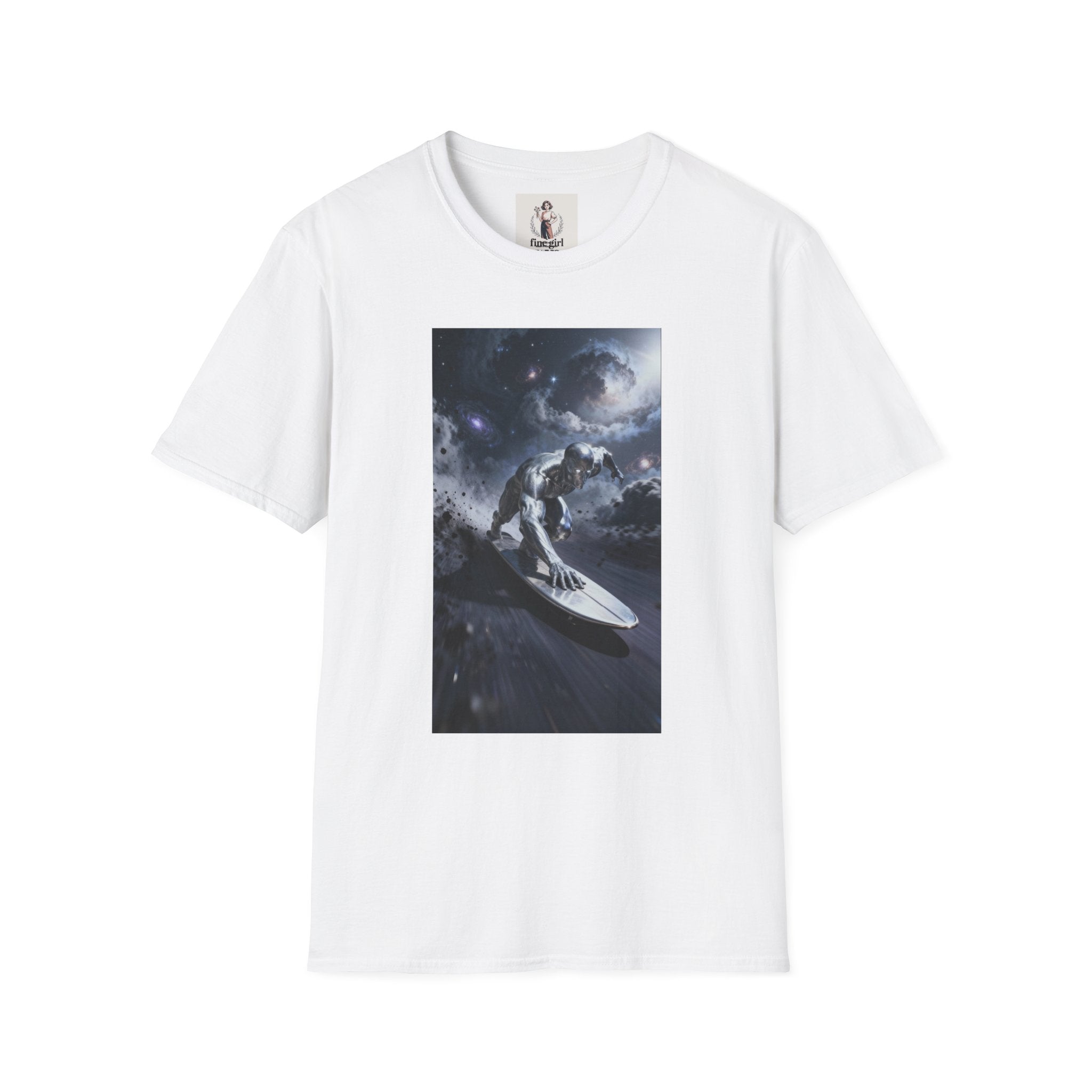 Silver Surfer Superhero Marvel Unisex Softstyle T-Shirt, Comic Book Tee, Geeky Clothing, Cosplay Costume Top
