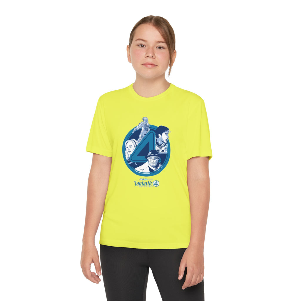 Fantastic 4 Youth T-Shirt Sports Graphic Tee, Cool Athletic Shirt for Kids, Perfect for Sports Events, Team Spirit