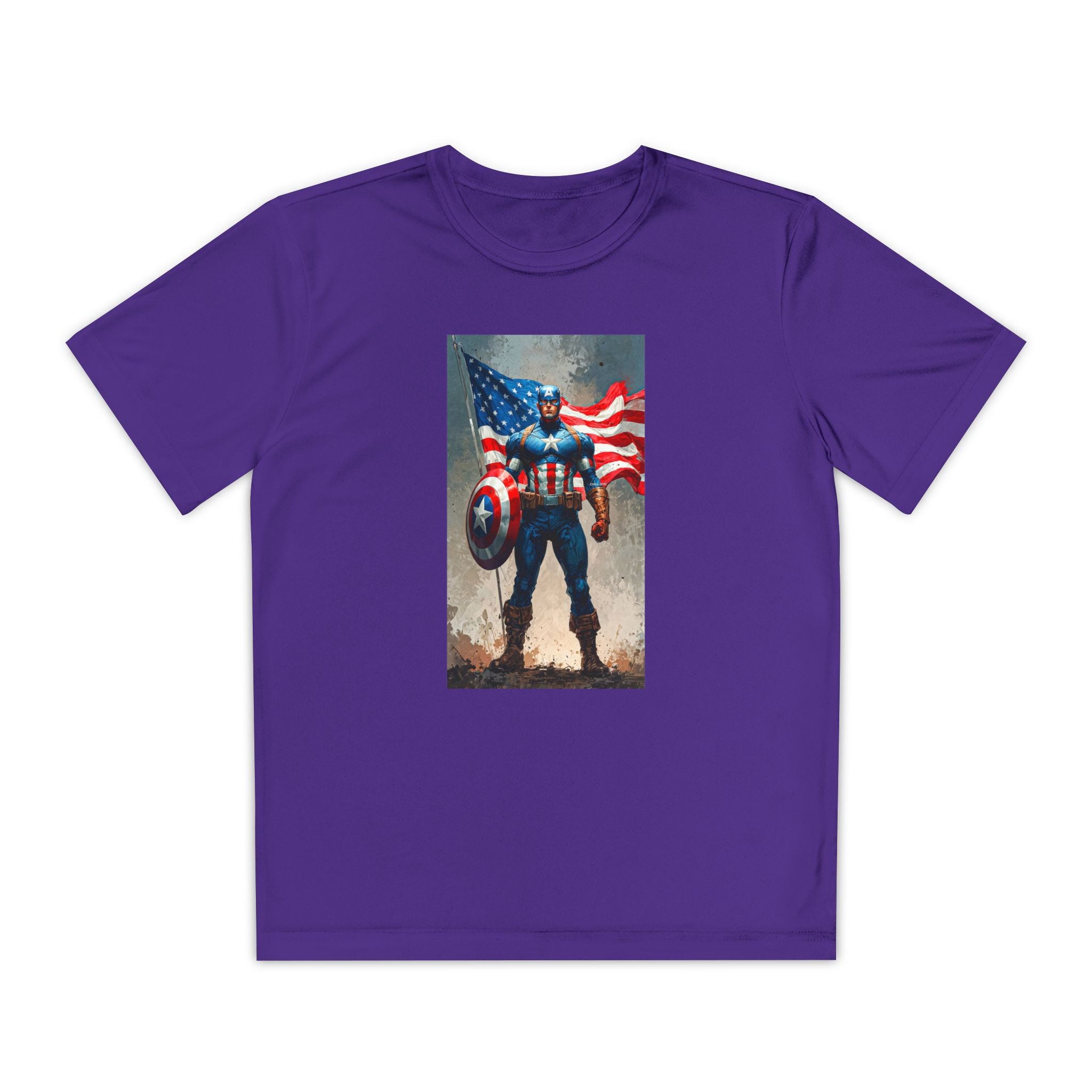 Captain America Superhero Marvel Patriotic, Kids Graphic T-Shirt, Boys Hero Top, Girls Comic Book Clothing, Birthday