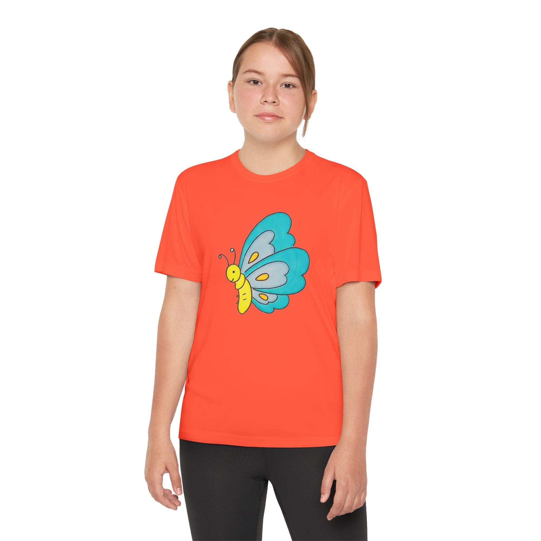 Butterffy Youth T-Shirt Sports Graphic Tee, Cool Athletic Shirt for Kids, Perfect for Sports Events, Team Spirit