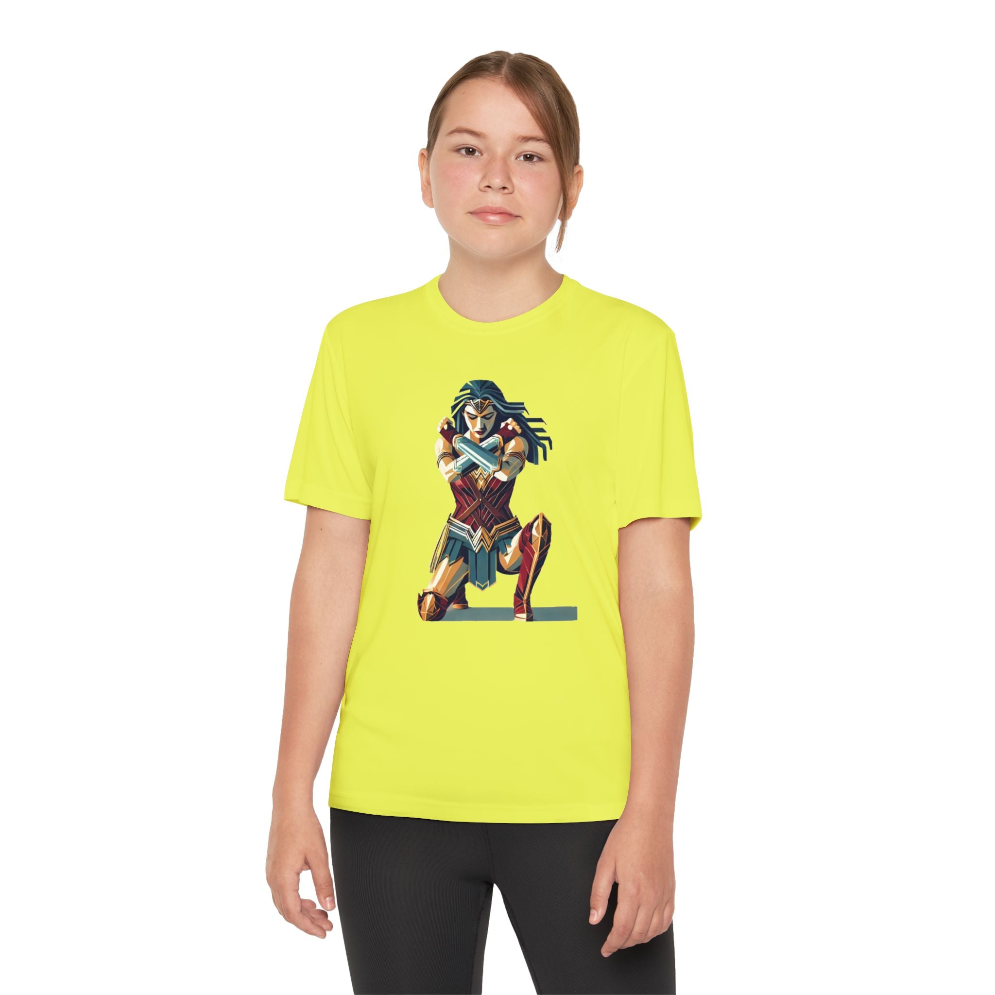 Wonder Woman Youth T-Shirt Sports Graphic Tee, Cool Athletic Shirt for Kids, Perfect for Sports Events, Team Spirit
