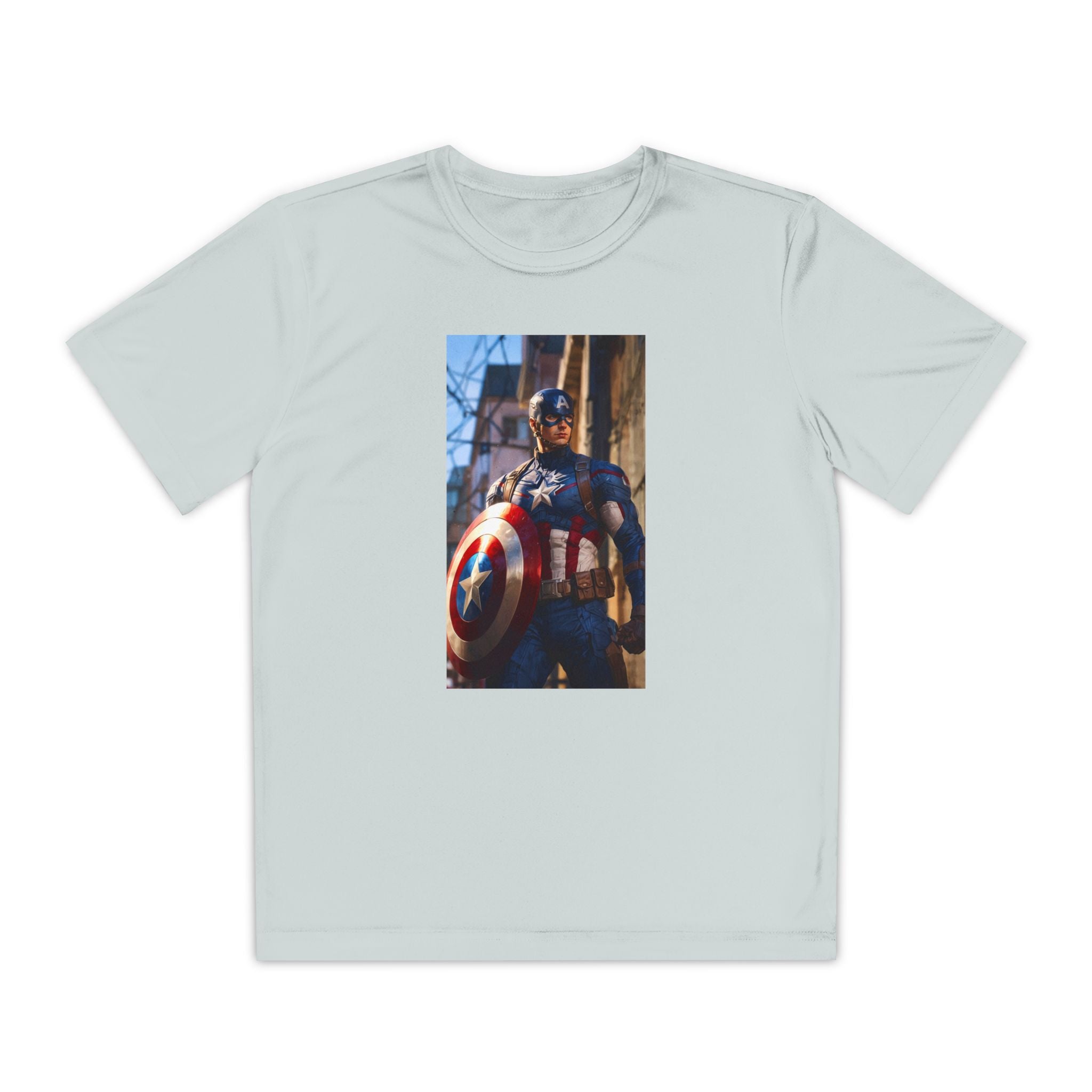 Captain America Superhero Marvel Patriotic, Kids Graphic T-Shirt, Boys Hero Top, Girls Comic Book Clothing, Birthday