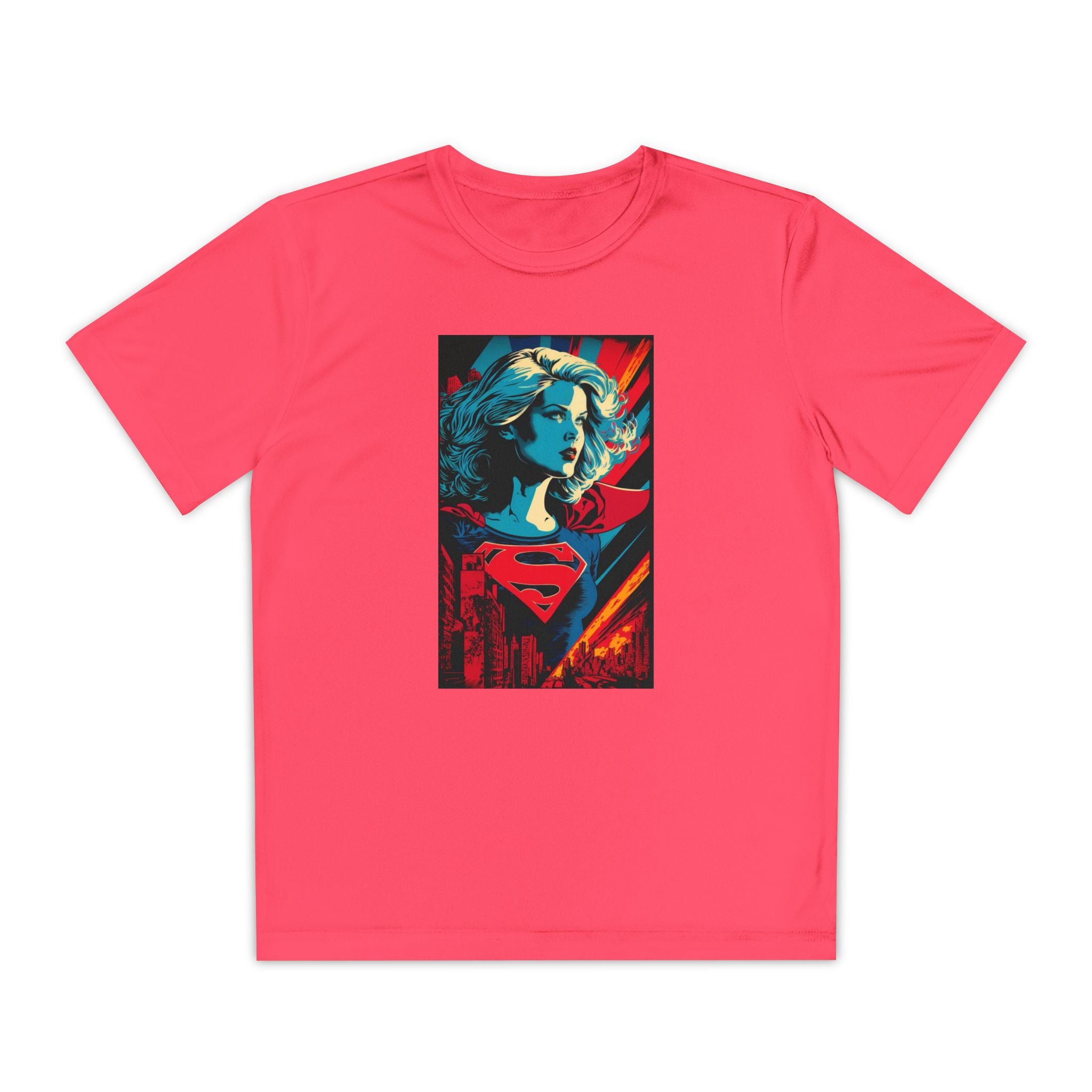 Superhero Youth T-Shirt Sports Graphic Tee, Cool Athletic Shirt for Kids