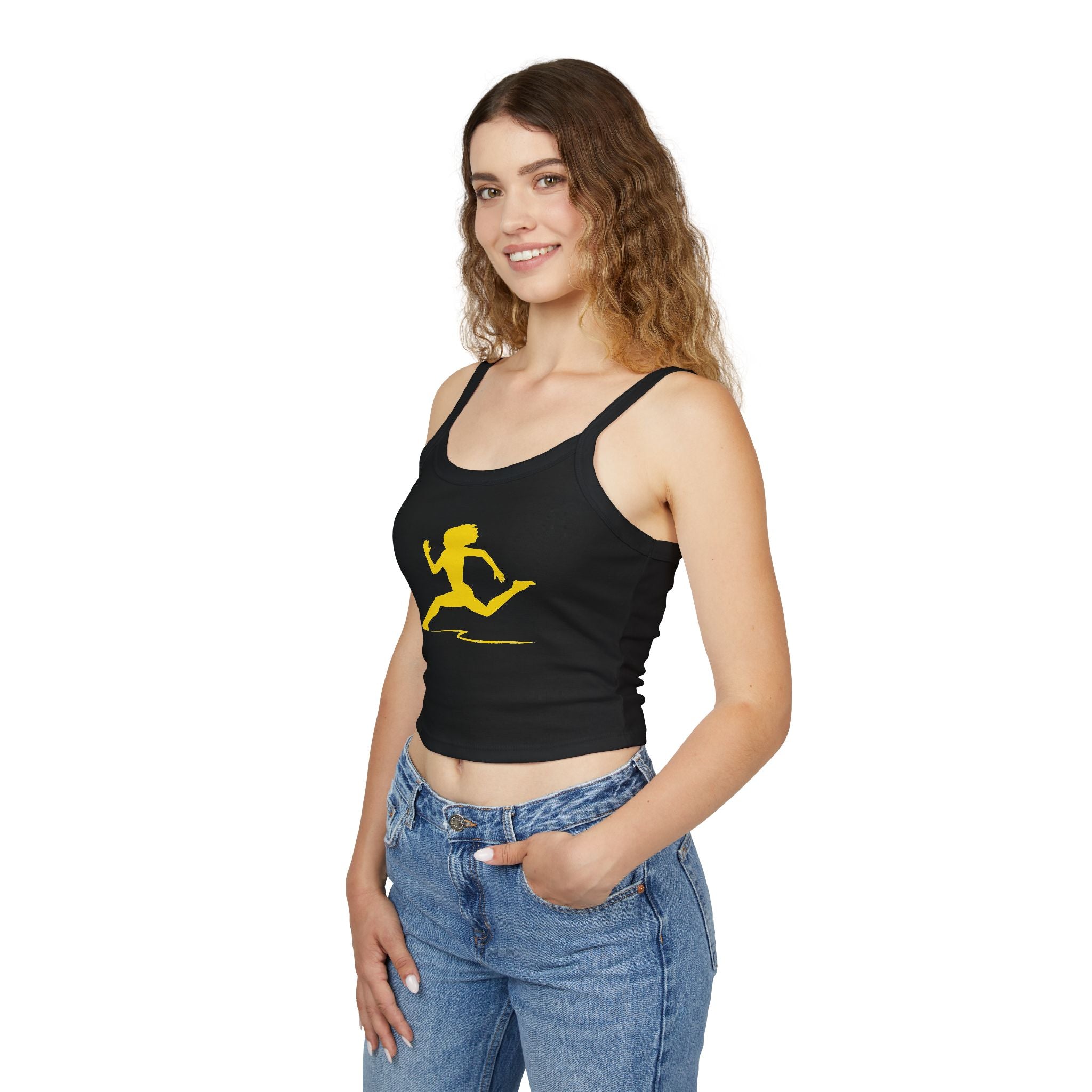 Running Woman Tank Top, Athletic Workout Top, Fitness Sleeveless Shirt, Jogging Muscle Tee, Exercise Gym Cami