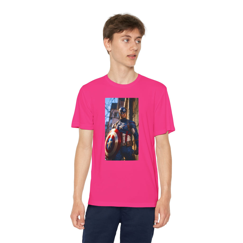 Captain America Superhero Marvel Patriotic, Kids Graphic T-Shirt, Boys Hero Top, Girls Comic Book Clothing, Birthday