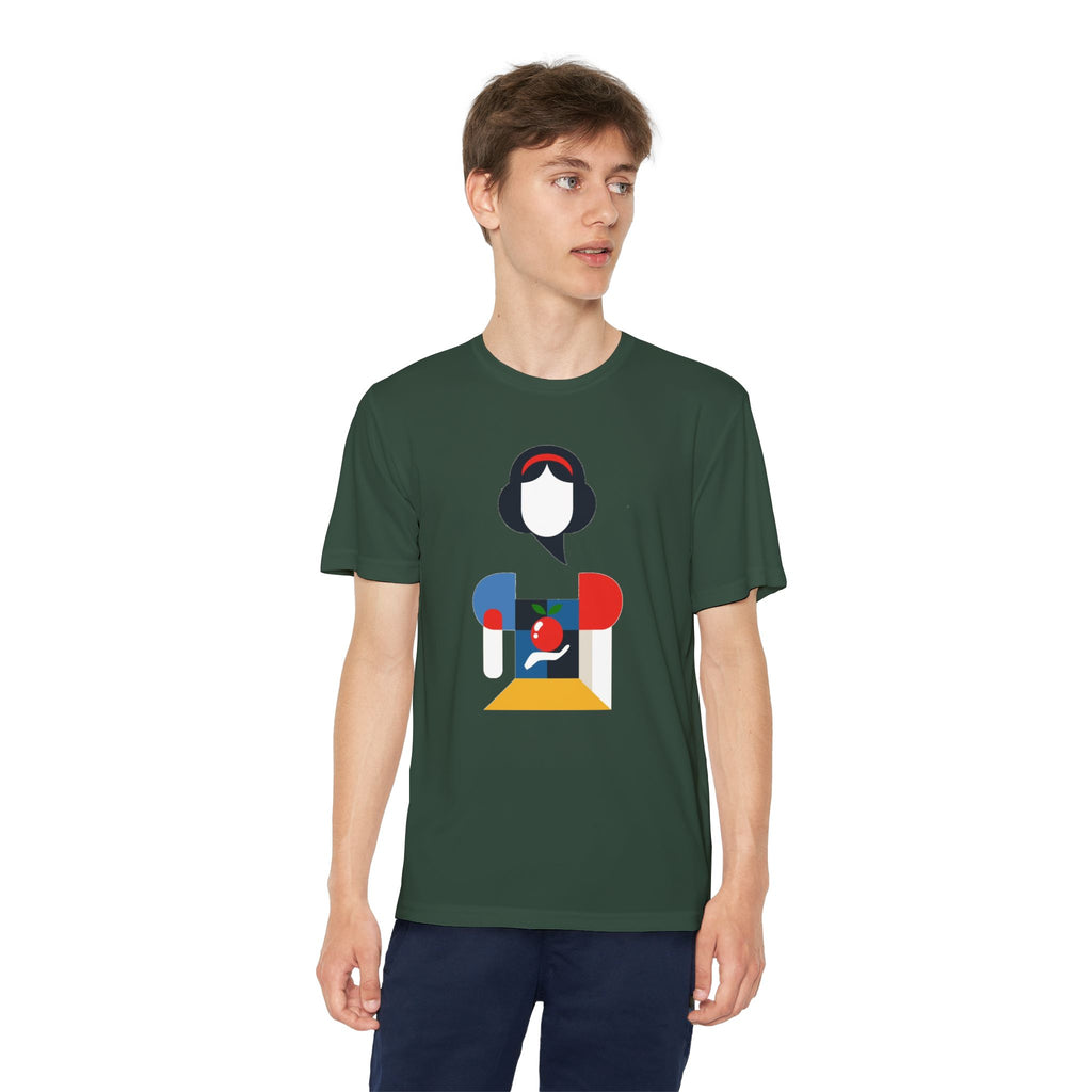 Snow White Youth T-Shirt Sports Graphic Tee, Cool Athletic Shirt for Kids, Perfect for Sports Events, Team Spirit
