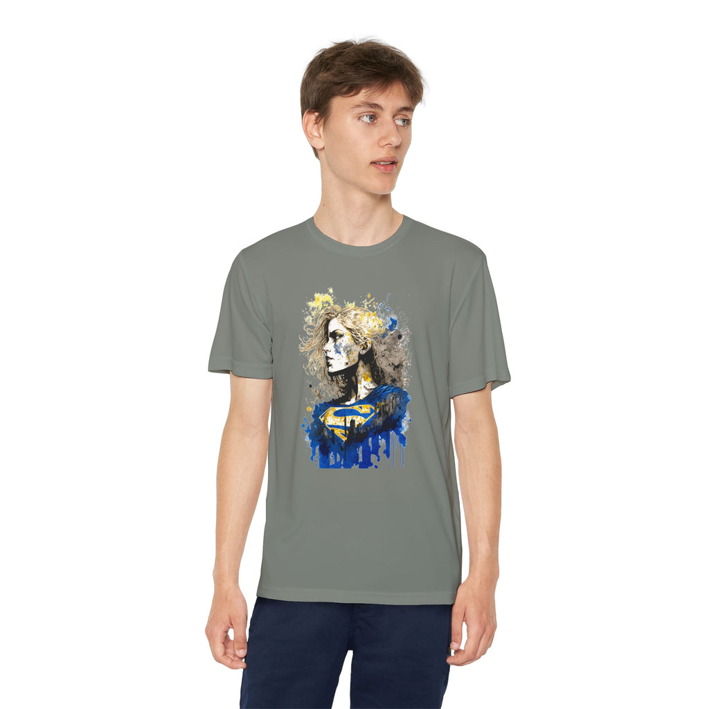 Superhero Youth T-Shirt Sports Graphic Tee, Cool Athletic Shirt for Kids